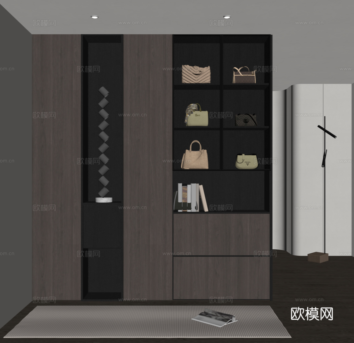 现代意式玄关柜 边柜su模型
