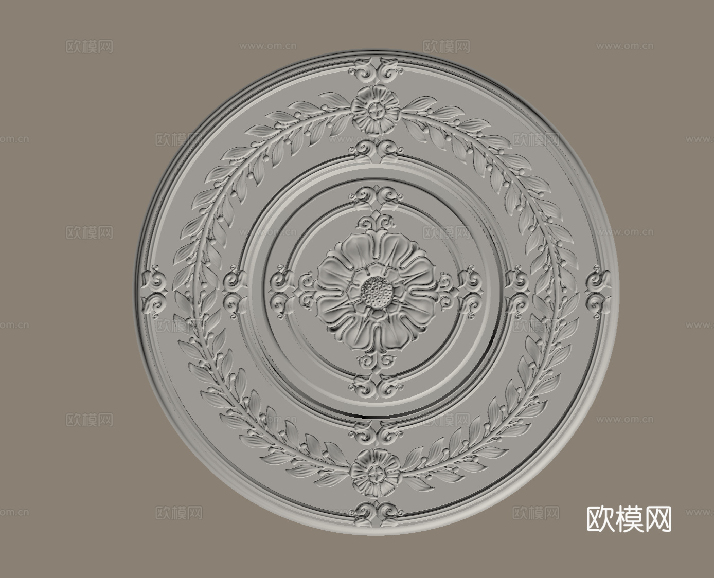 欧式雕花 简欧吊灯 灯盘su模型