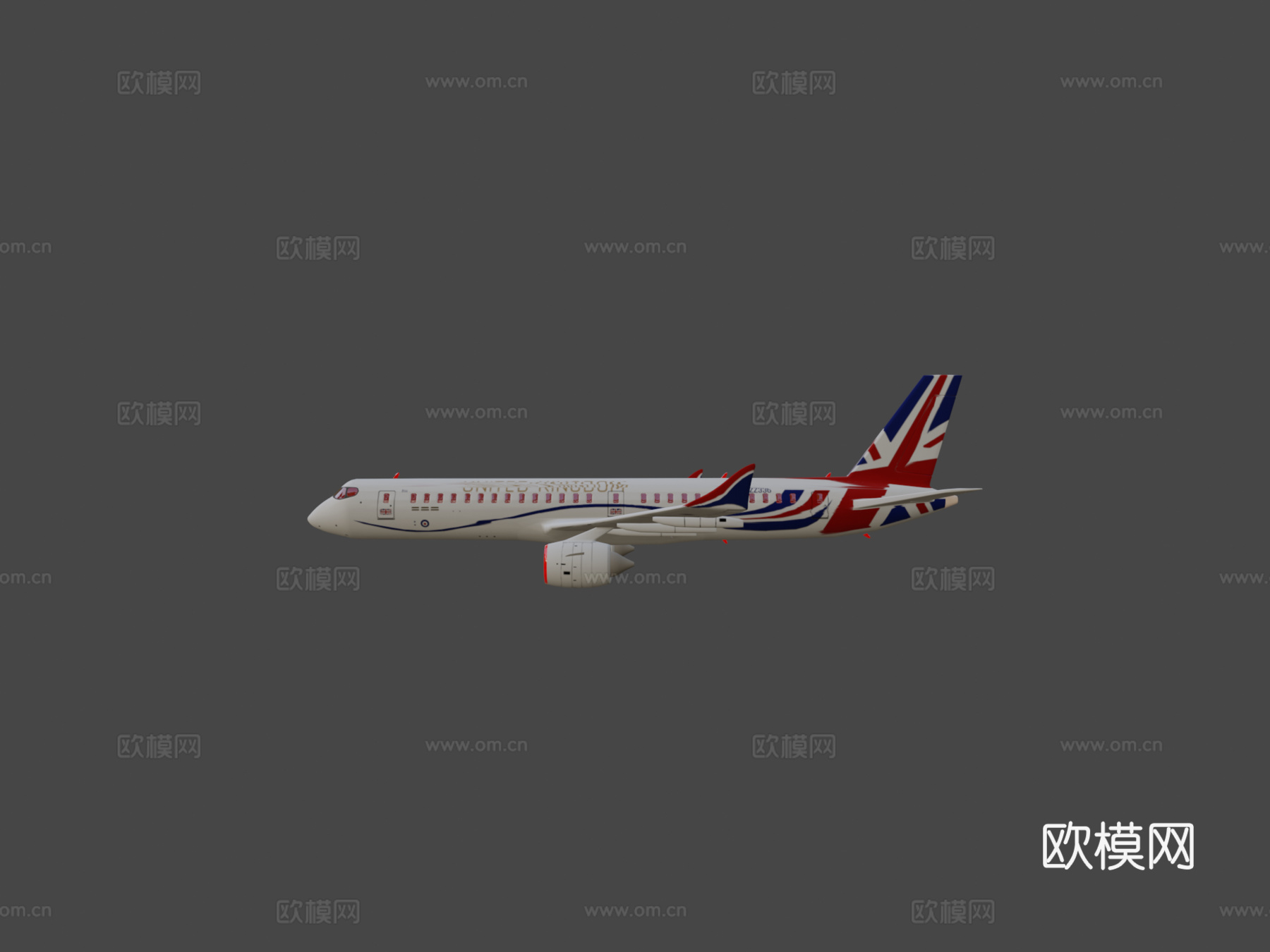 皇家空军 航行者 飞机3d模型下载（渲染图6）