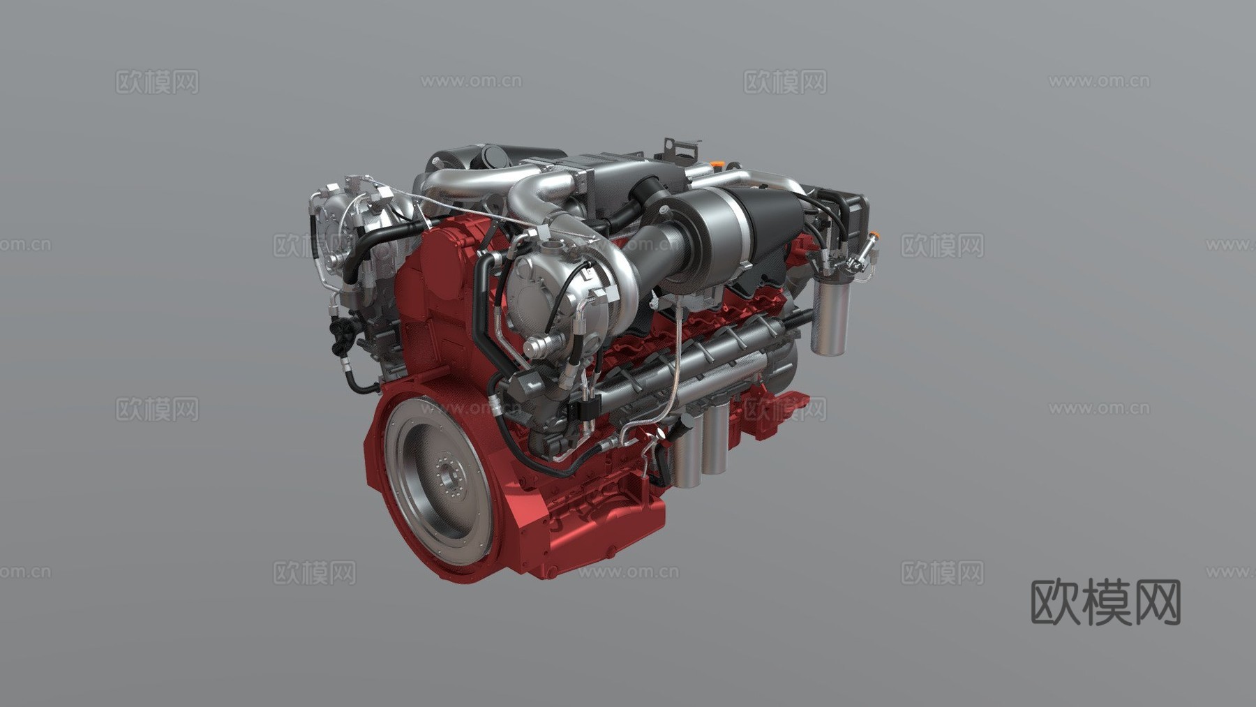 卡特彼勒 C32 1417千瓦 游艇船用发动机3d模型下载（渲染图1）