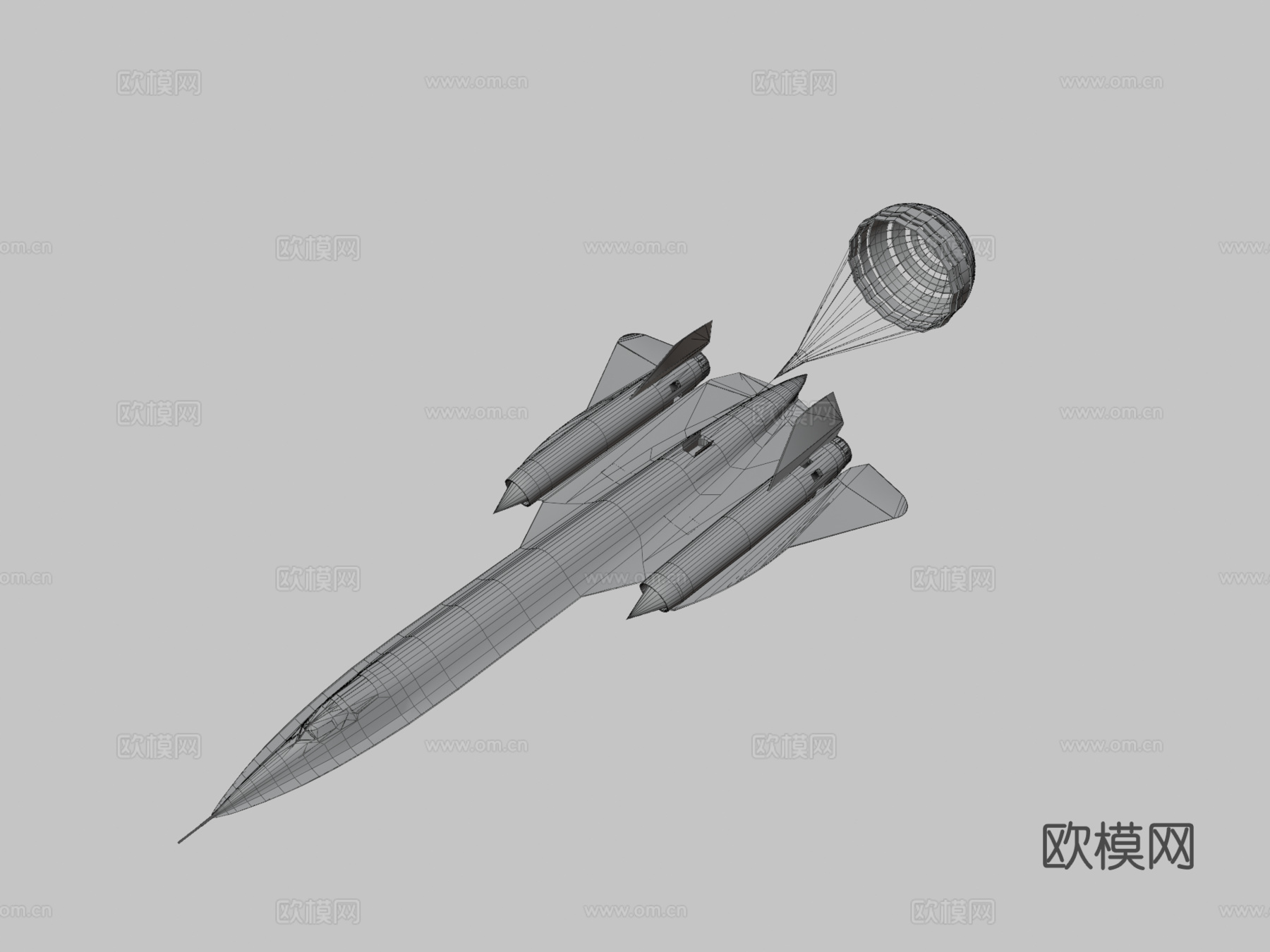洛克希德SR71黑鸟3d模型下载（渲染图3）