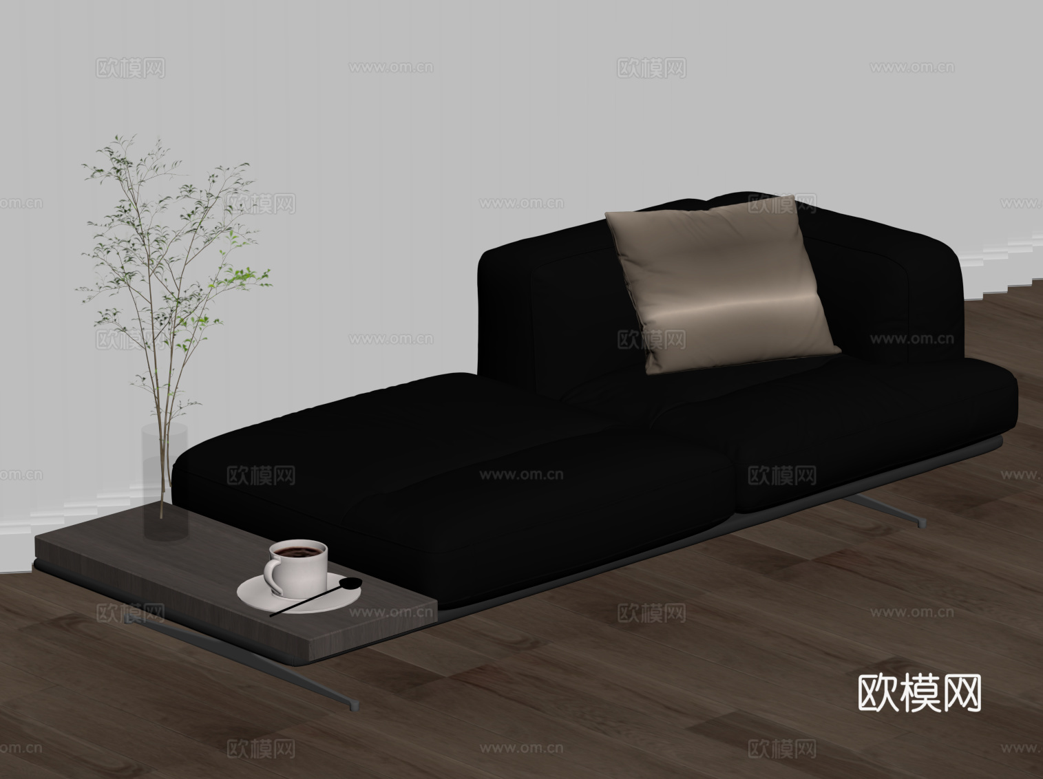 现代意式贵妃椅 沙发椅su模型