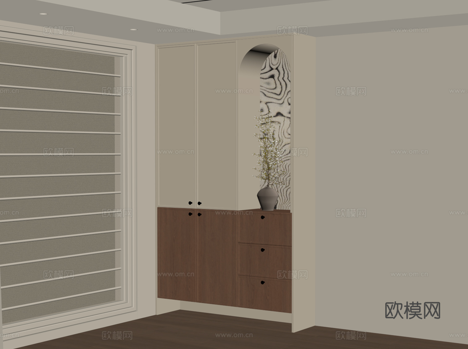中古鞋柜 玄关柜su模型