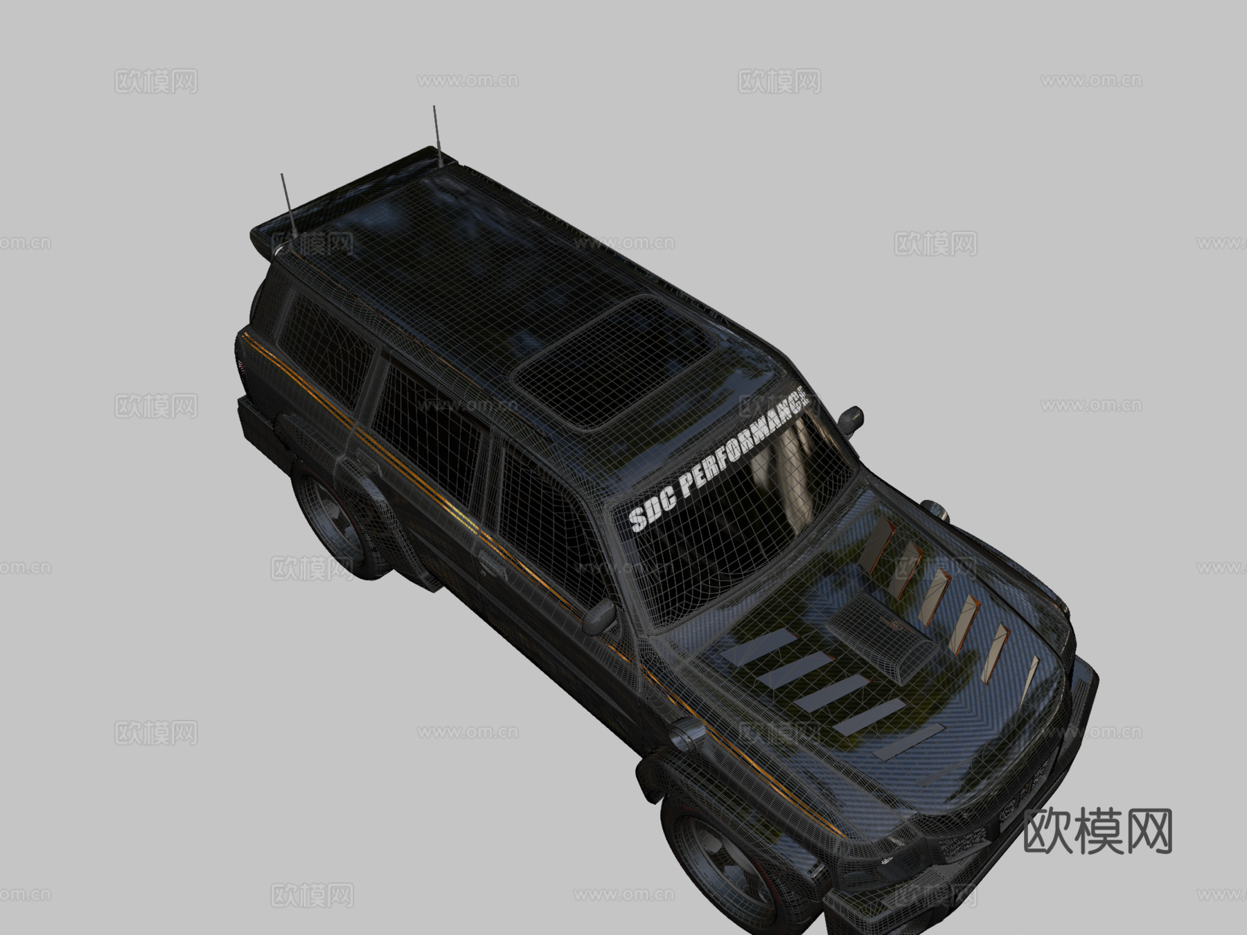 日产超级Safari SDC性能3d模型下载（渲染图2）