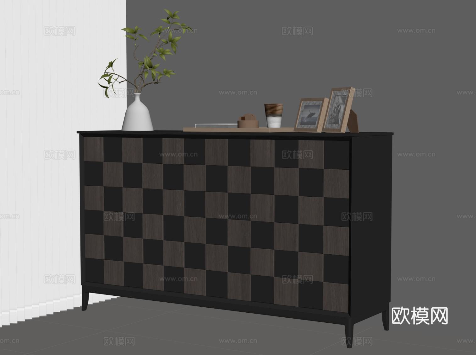 现代意式玄关柜su模型