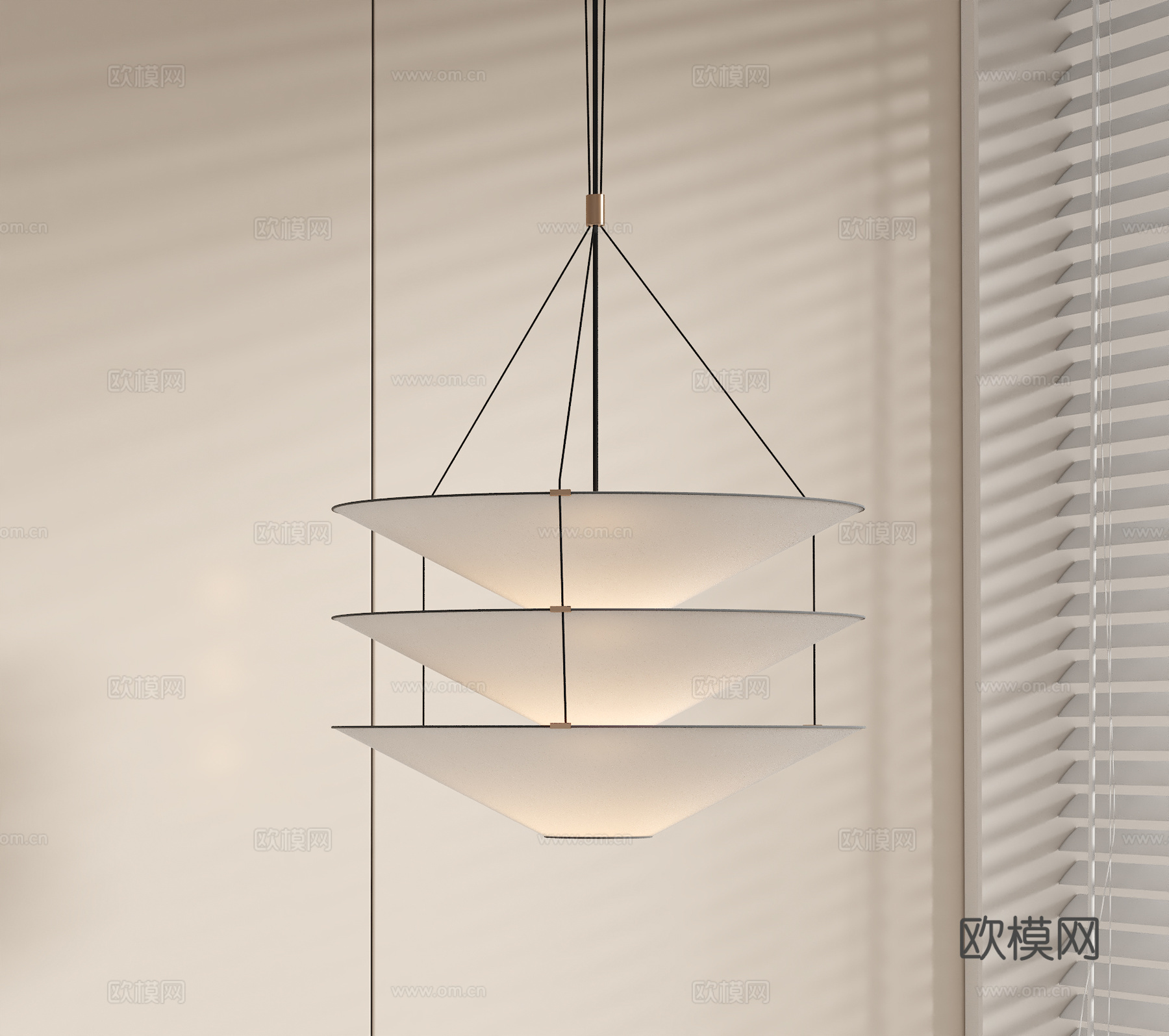 现代吊灯su模型