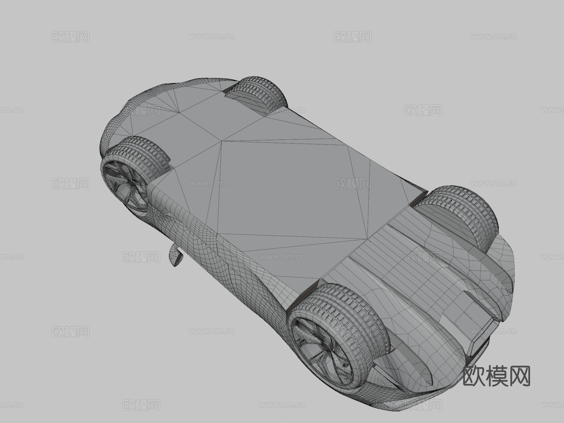 布加迪 W16 密斯特拉尔3d模型下载（渲染图3）