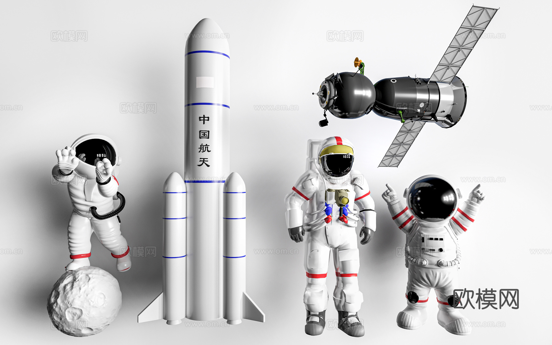 现代航天器材 轨道卫星su模型