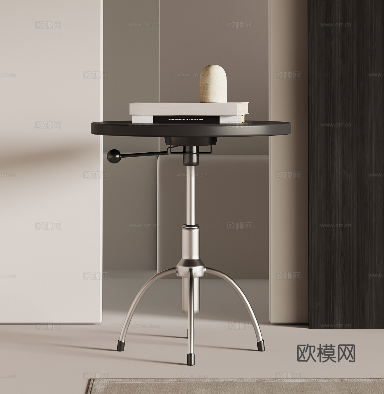 现代意式边几su模型下载（渲染图1）