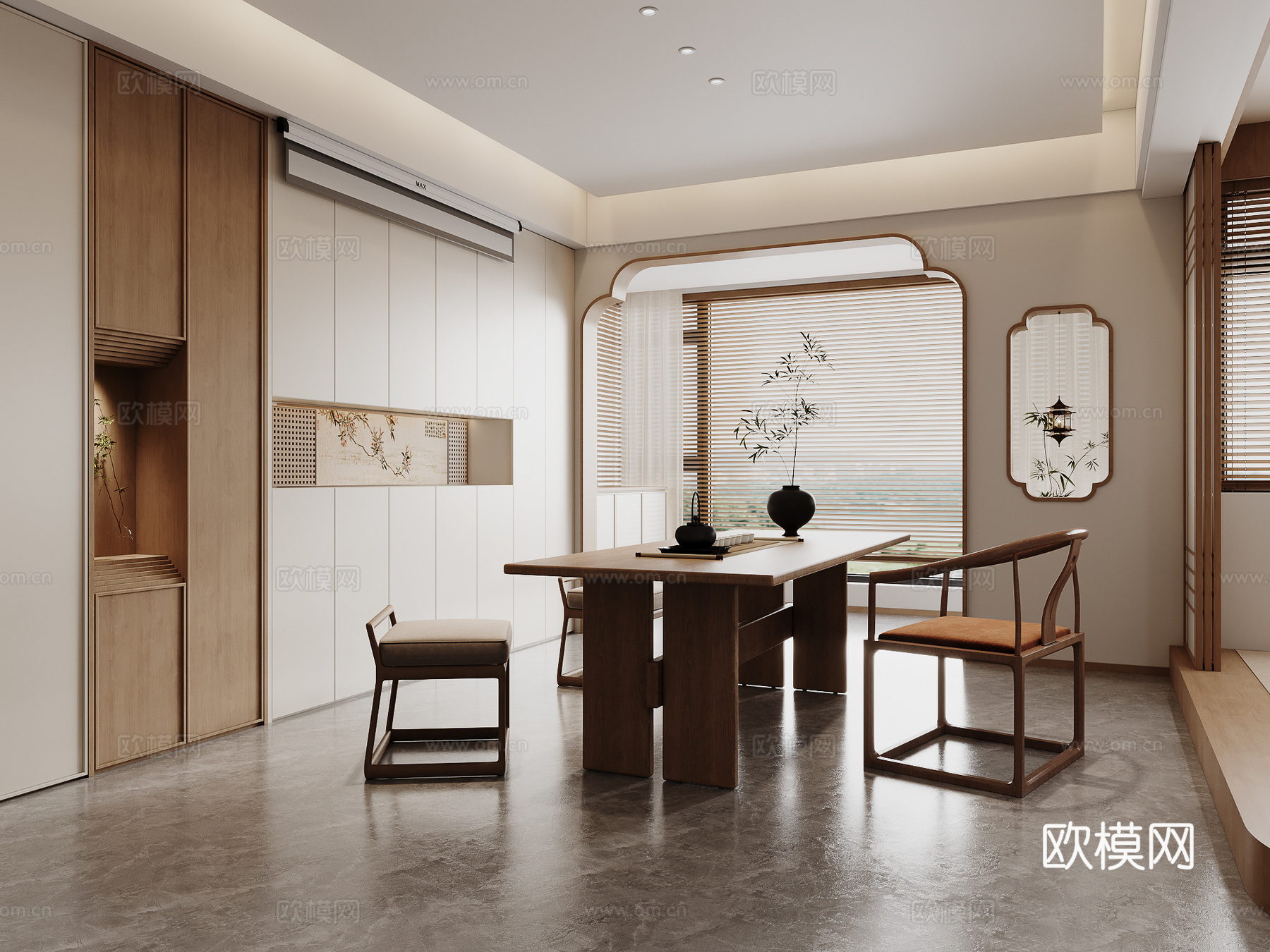 宋式茶室su模型