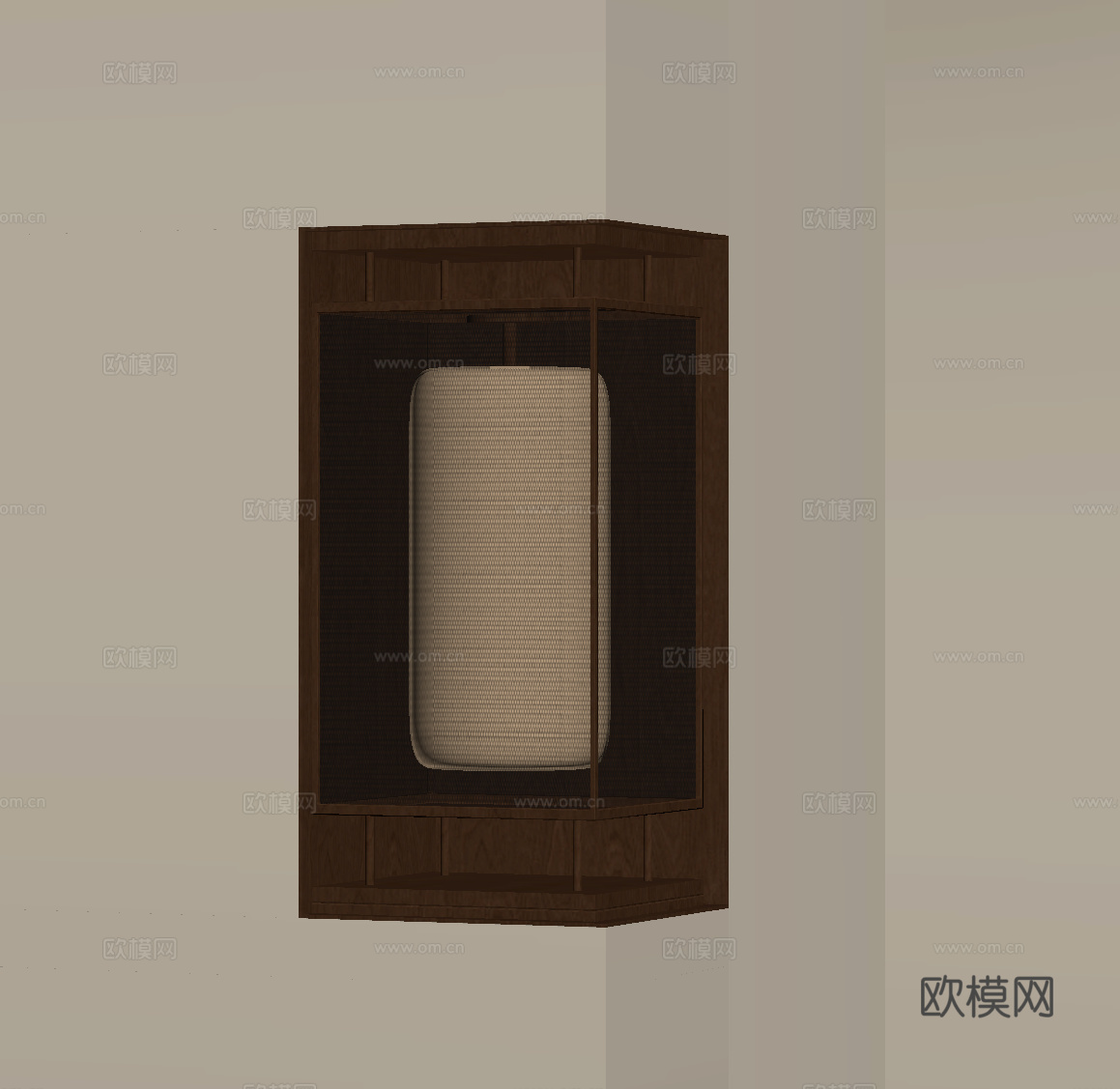 新中式壁灯 内嵌式壁灯su模型