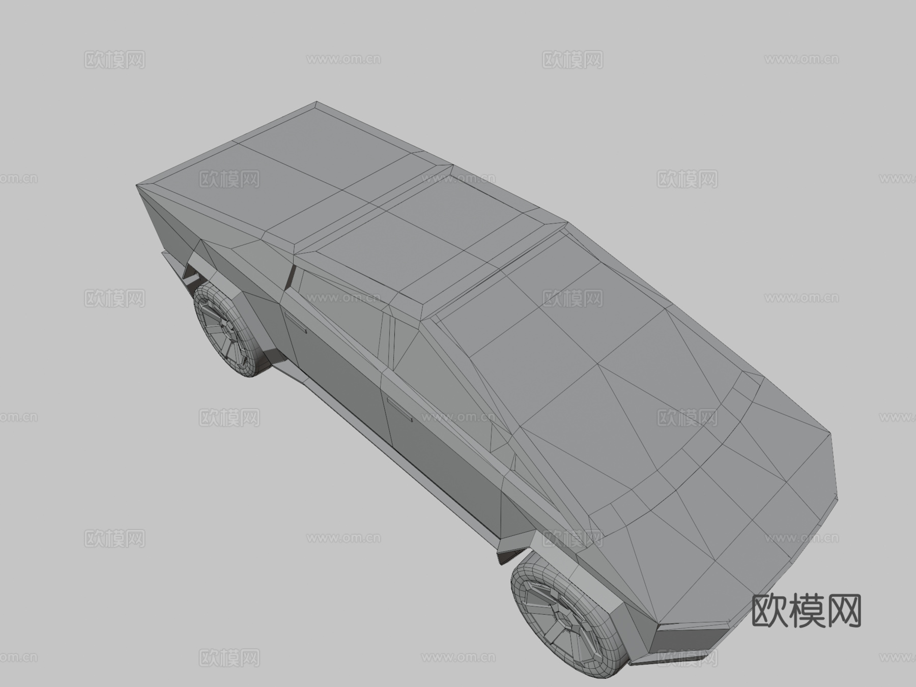 特斯拉Cybertruck赛车3d模型下载（渲染图3）