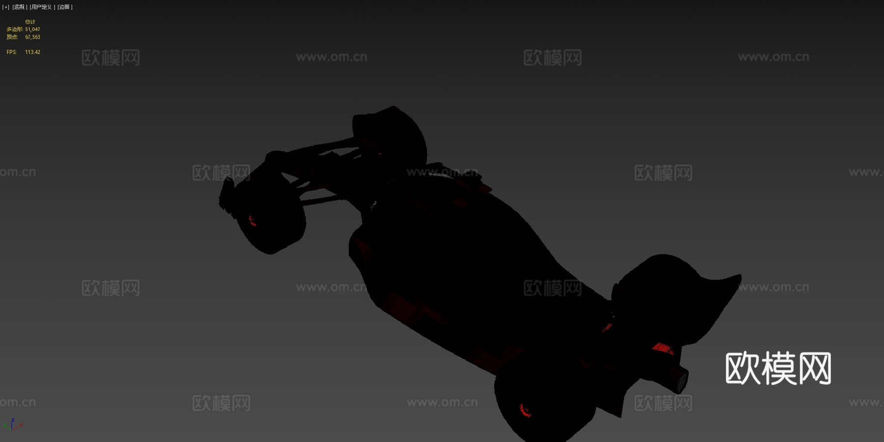 F1梅赛德斯W13概念车3d模型下载（渲染图3）