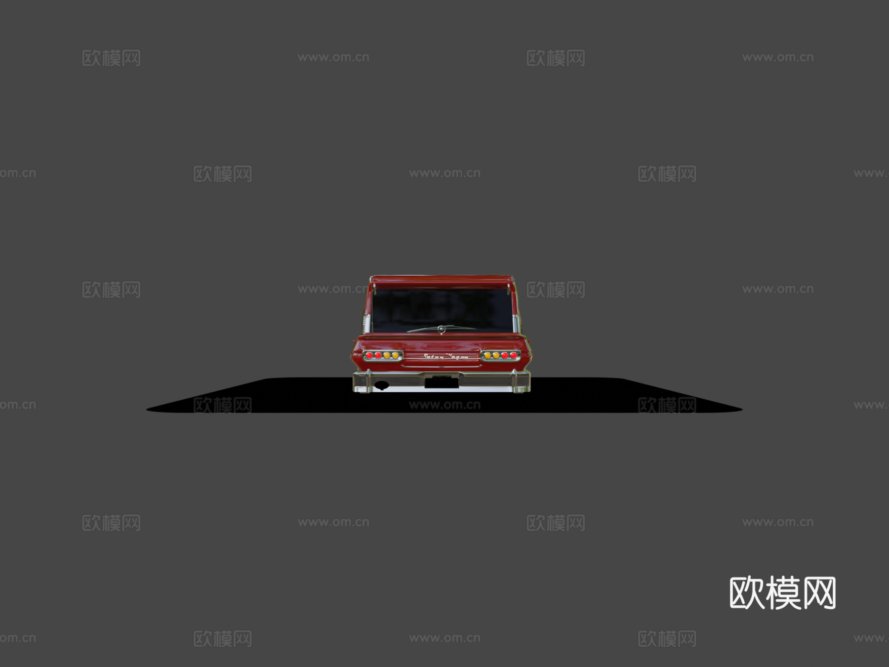 复古旅行车 卡通汽车3d模型下载（渲染图5）