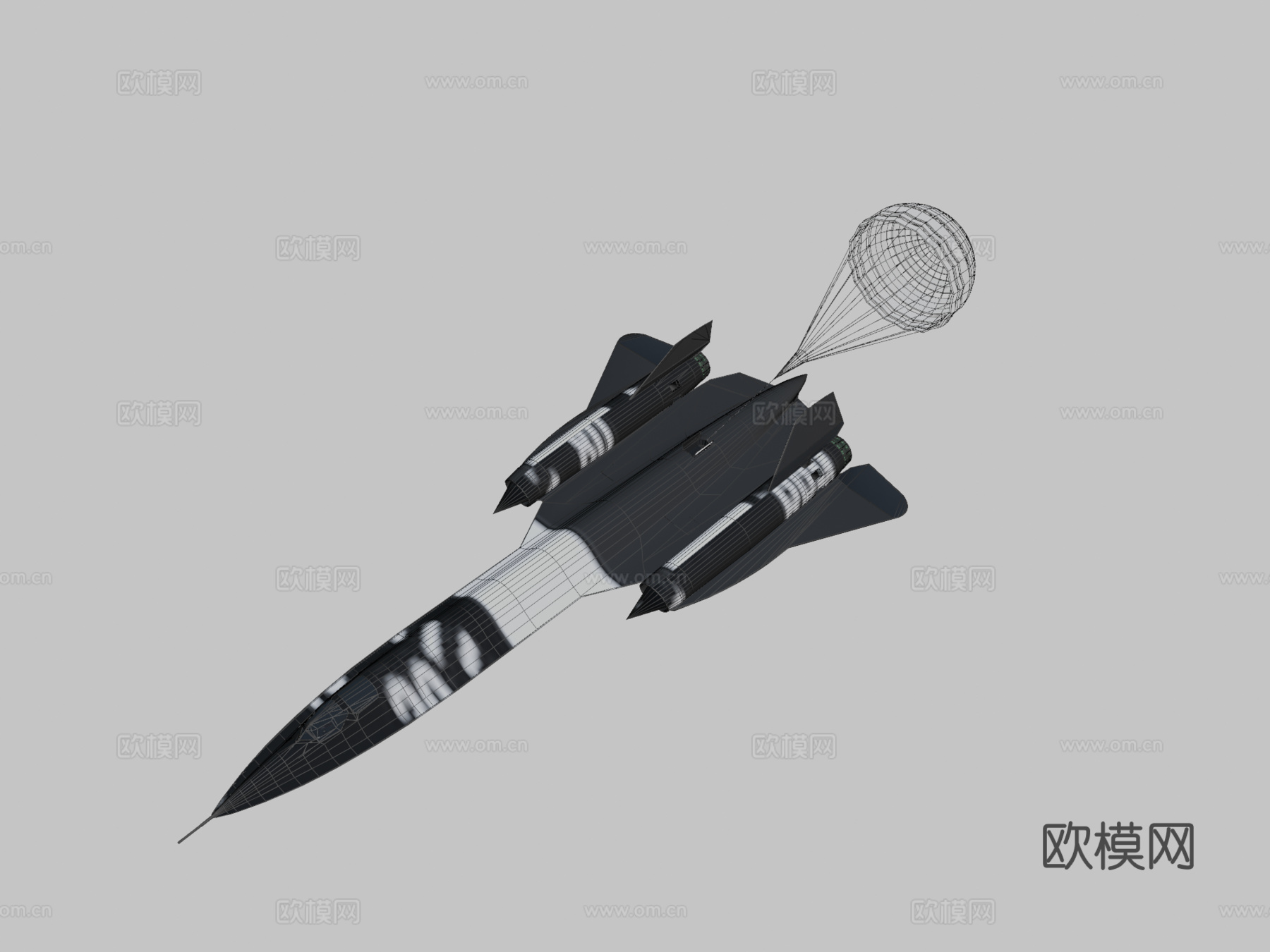洛克希德SR71黑鸟3d模型下载（渲染图2）