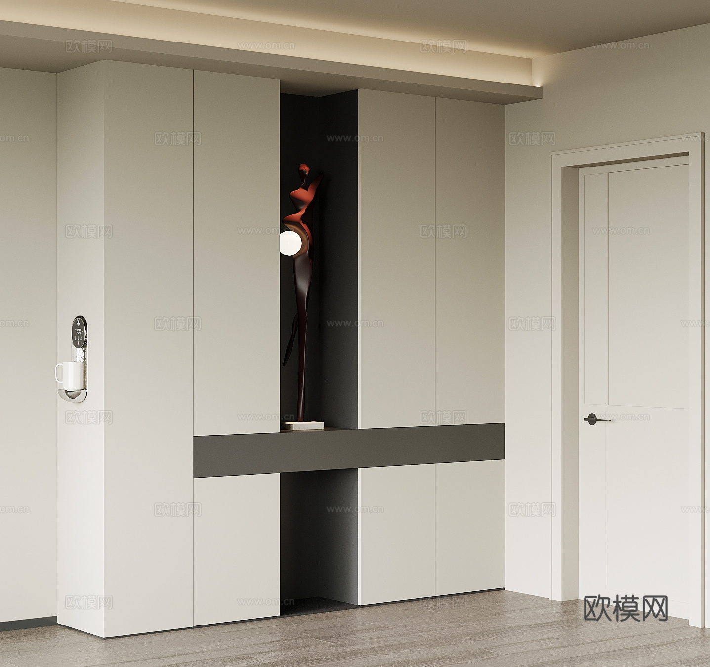 现代意式玄关柜su模型