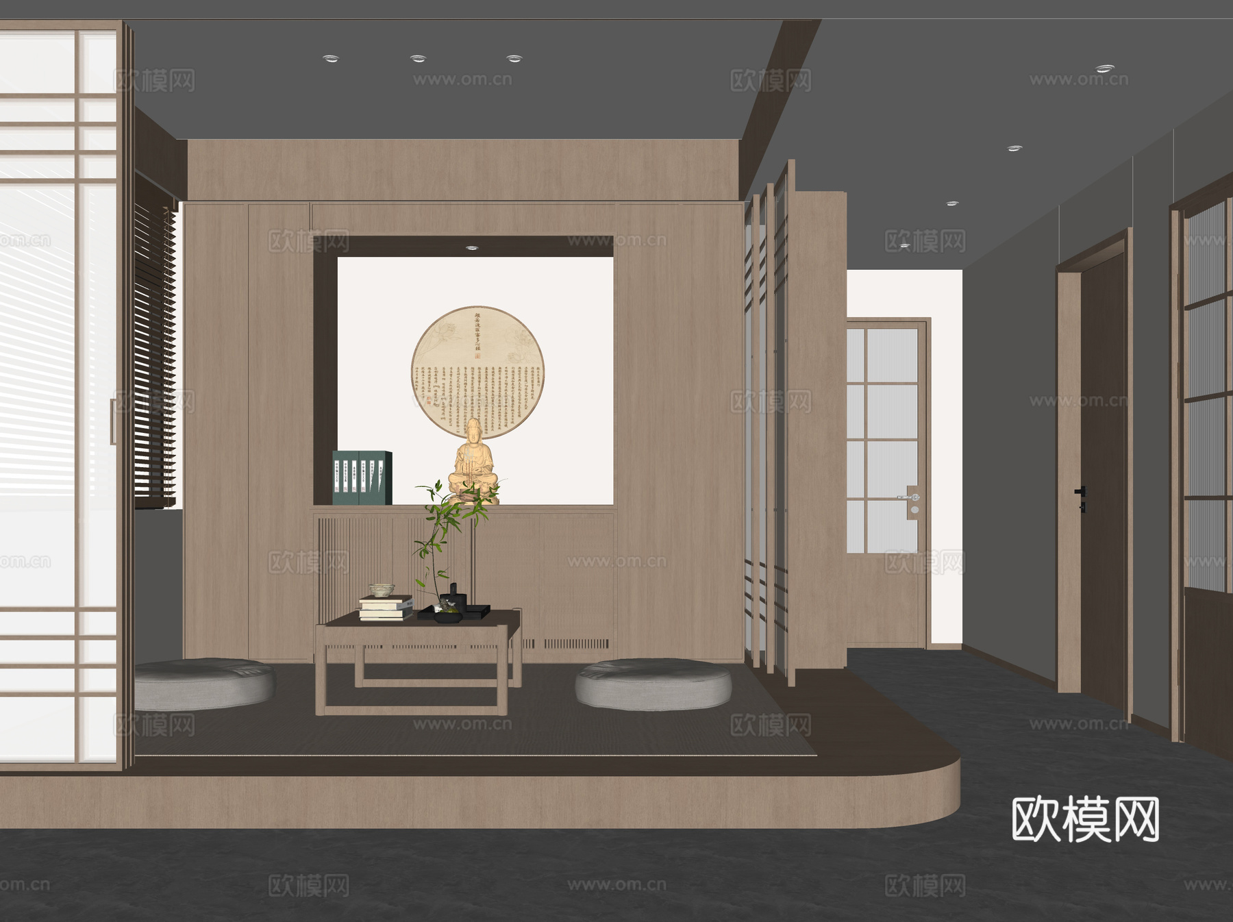 宋式佛堂su模型