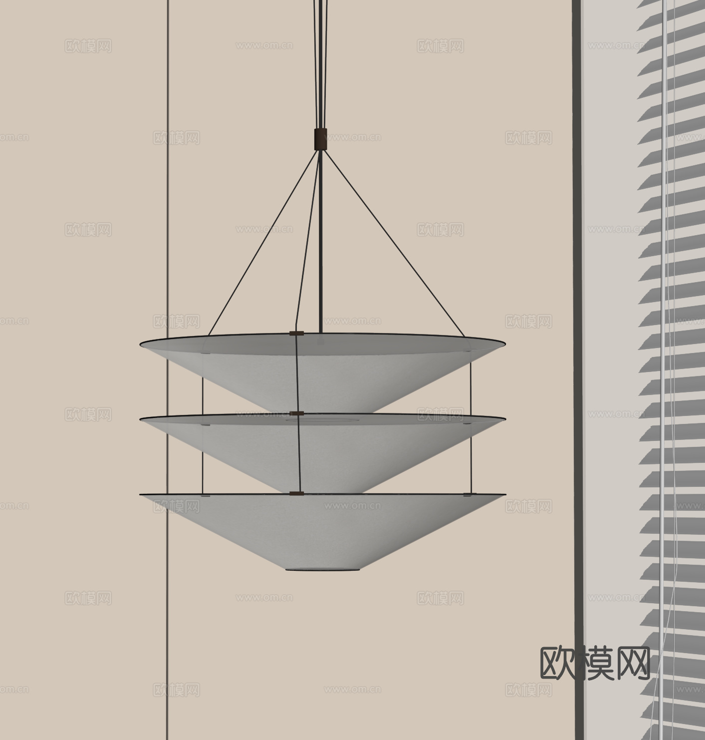 现代吊灯su模型