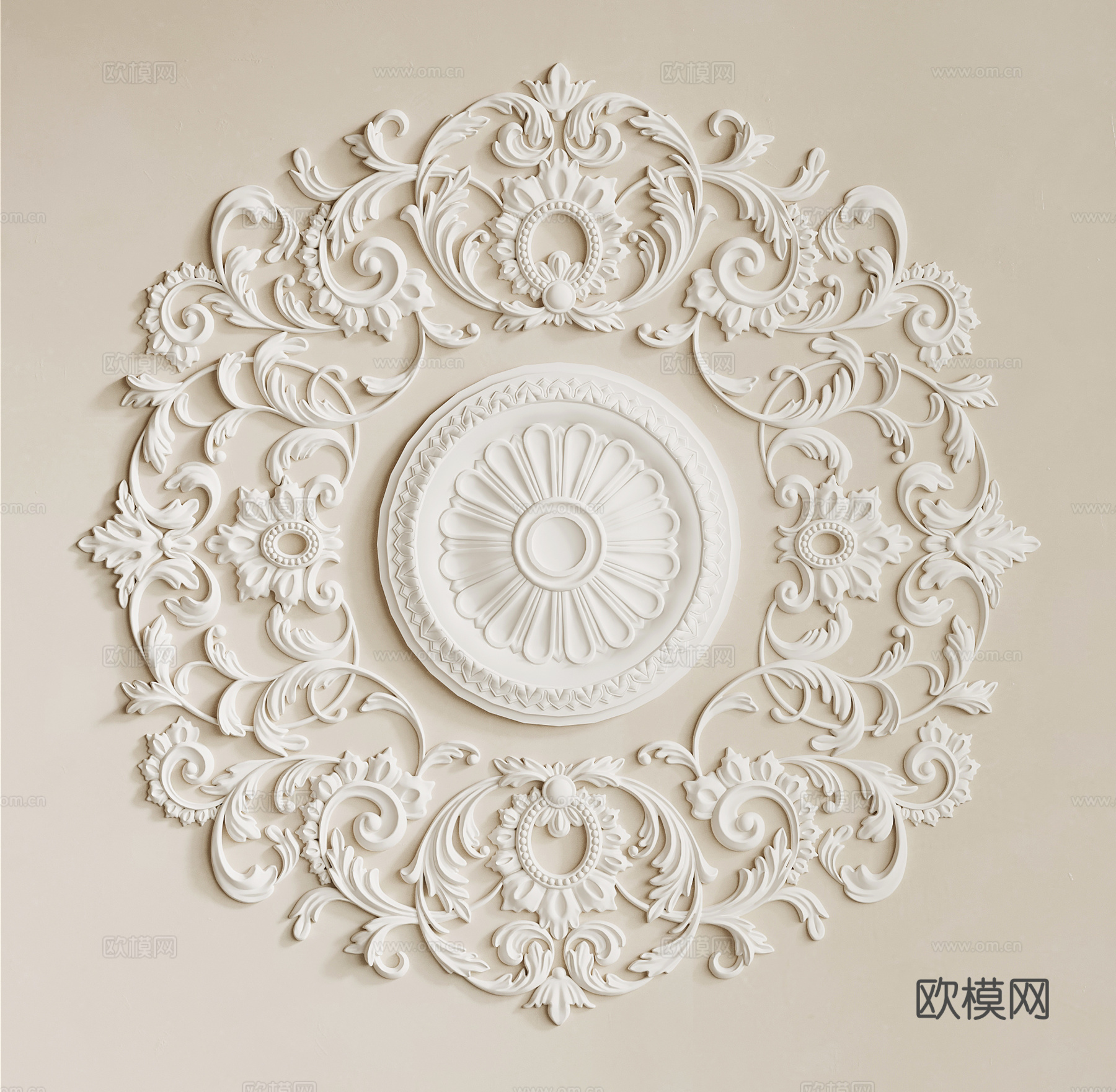 法式复古灯盘su模型