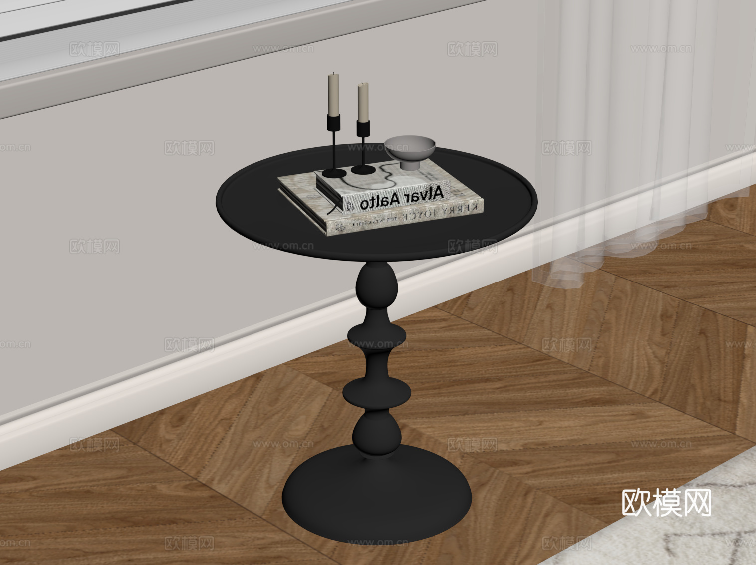 法式复古边几su模型