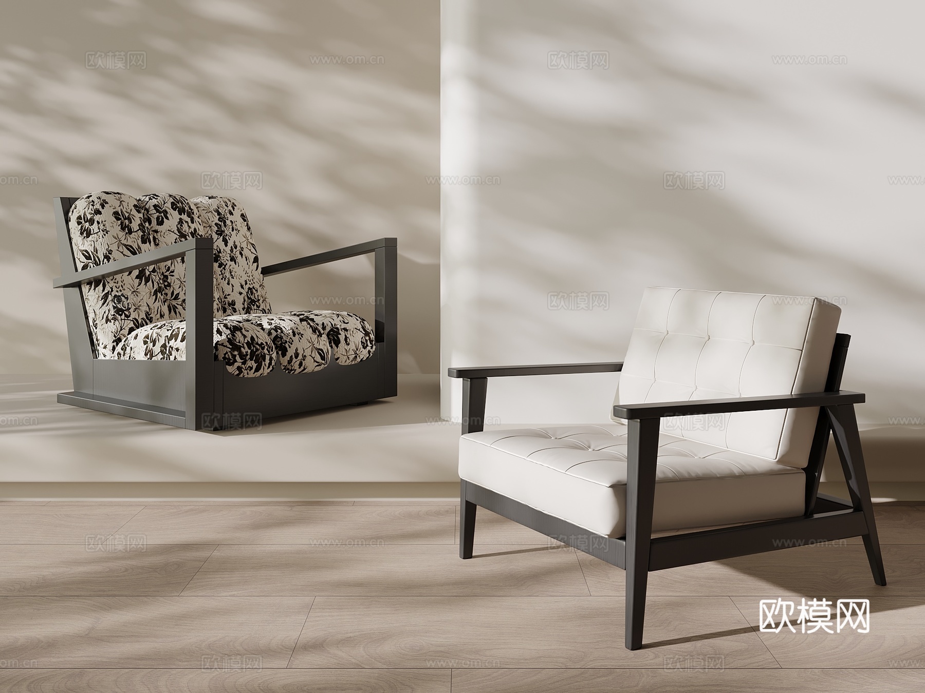 现代法式休闲椅 单人椅su模型