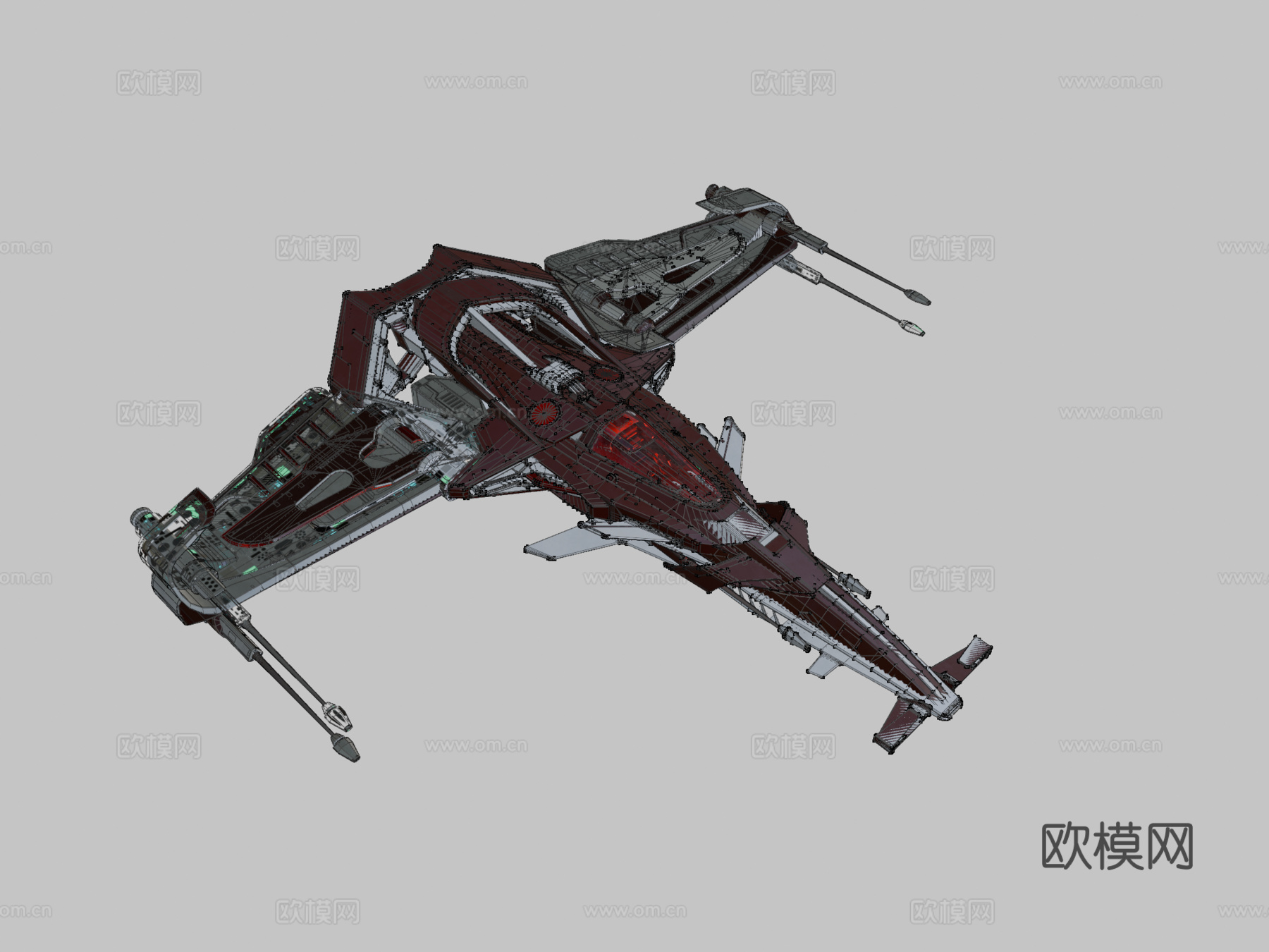 X刀锋3d模型下载（渲染图2）