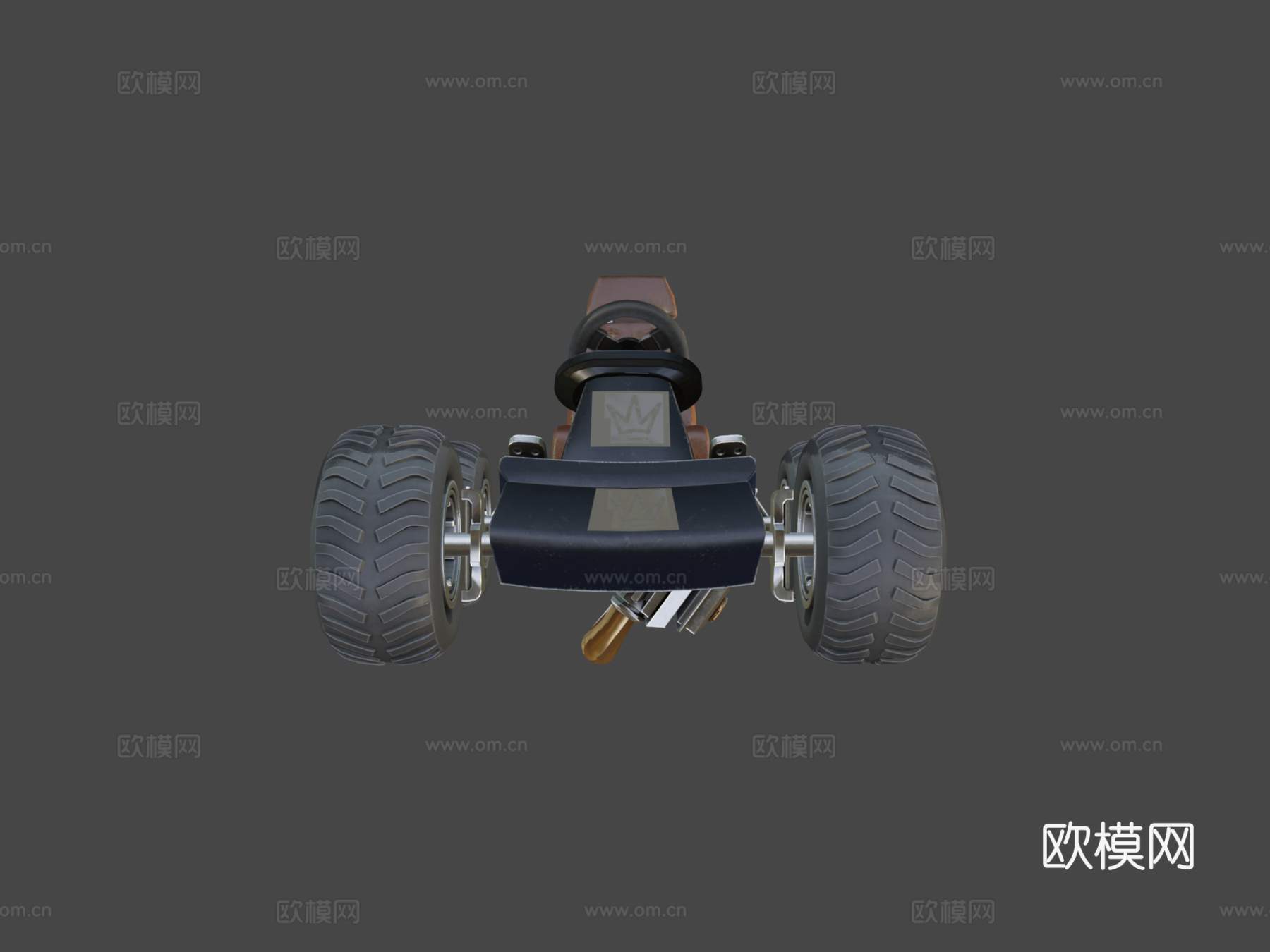 风格化 卡丁车 蓝色3d模型下载（渲染图5）