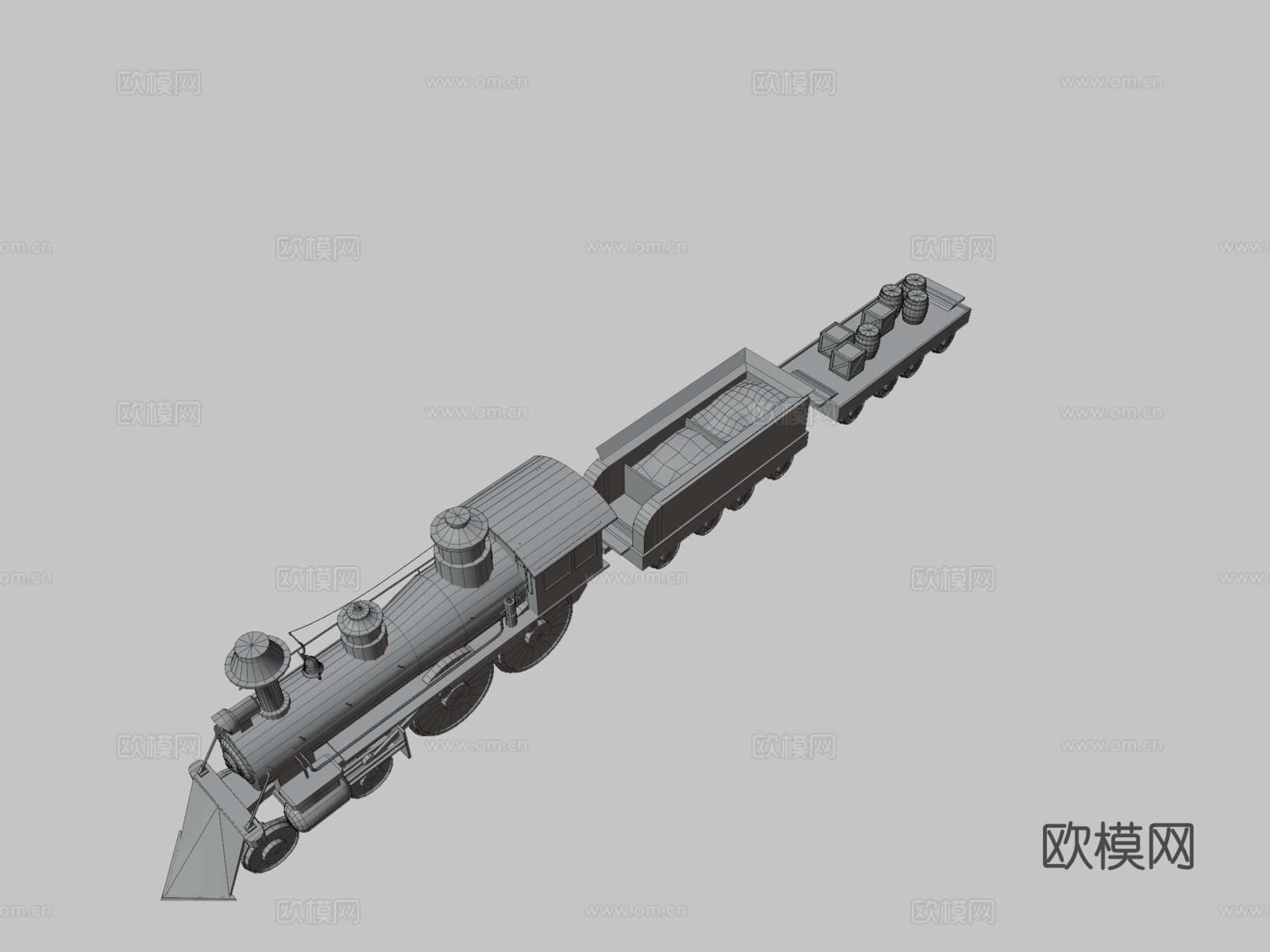 狂野西部机车3d模型下载（渲染图3）
