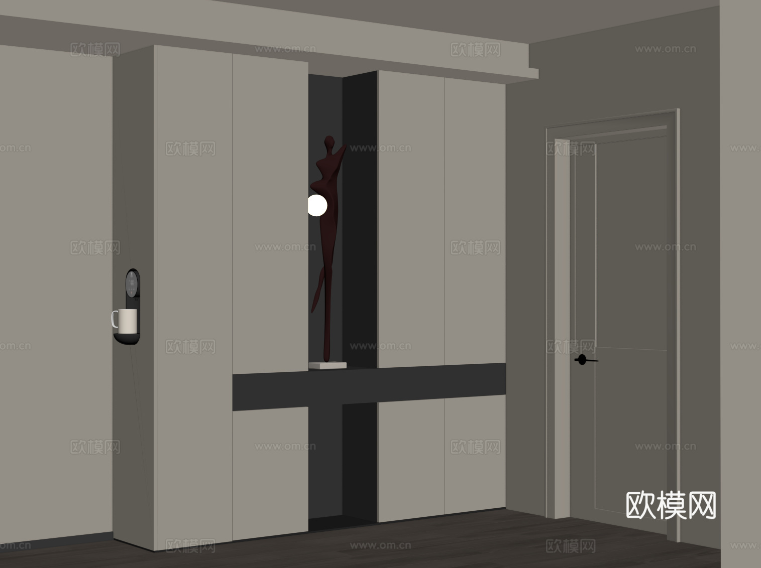 现代意式玄关柜su模型