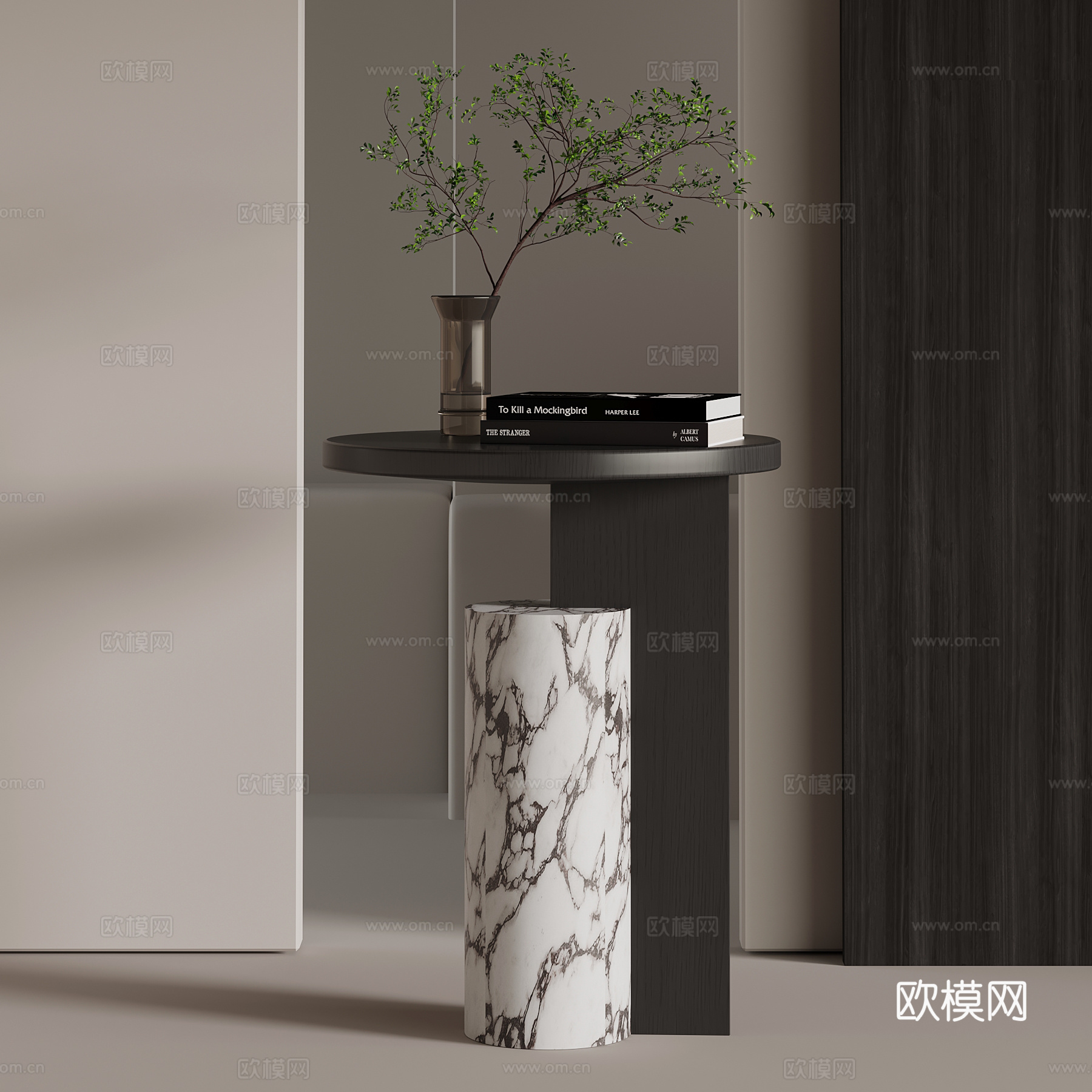 现代意式边几 角几圆几su模型