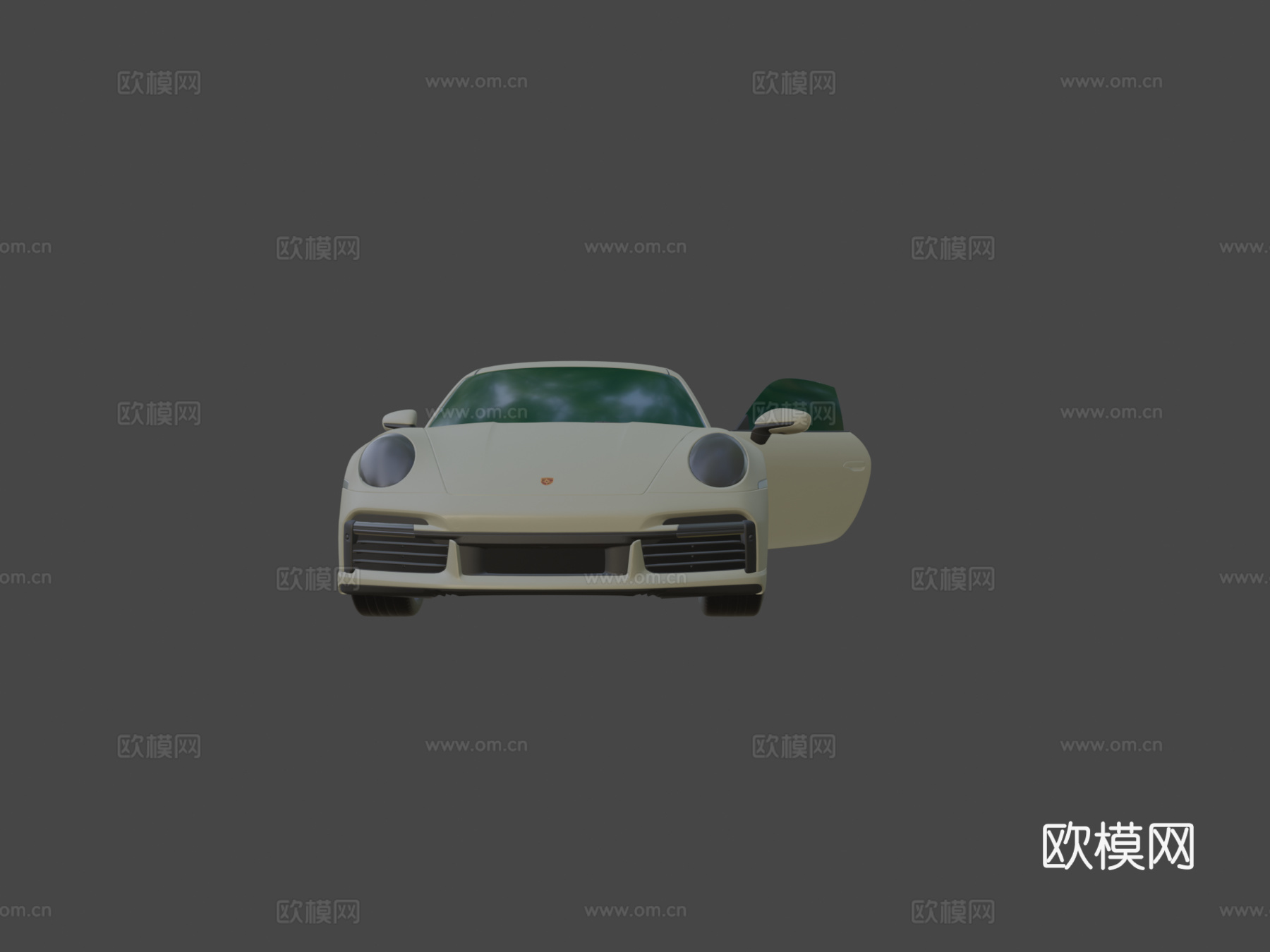 保时捷 911 带内饰3d模型下载（渲染图5）