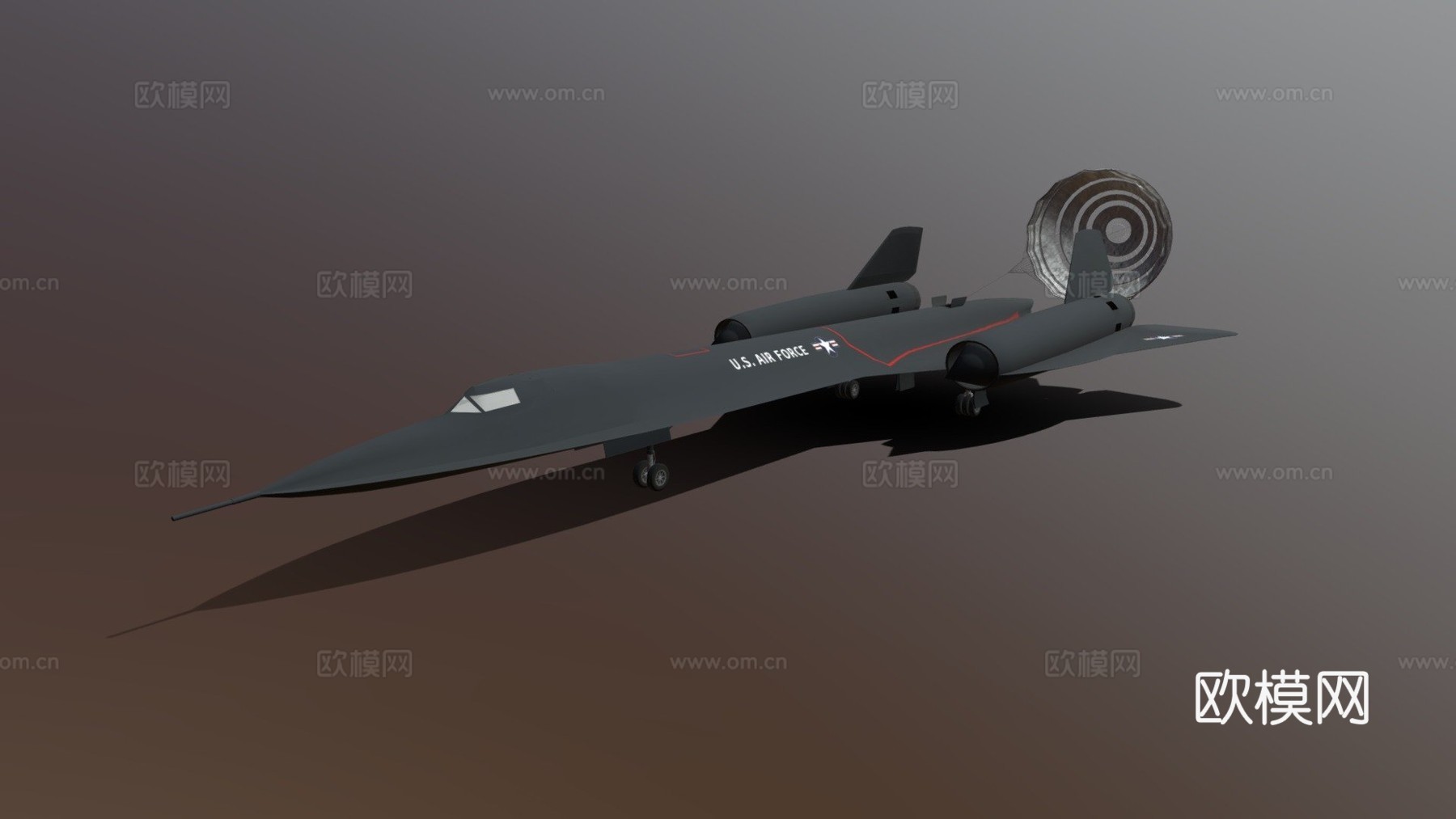 洛克希德SR71黑鸟3d模型下载（渲染图1）