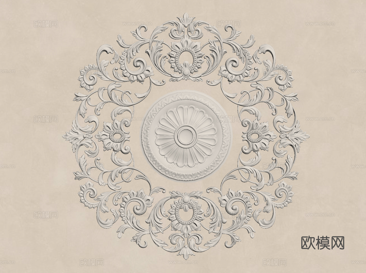 法式复古灯盘su模型