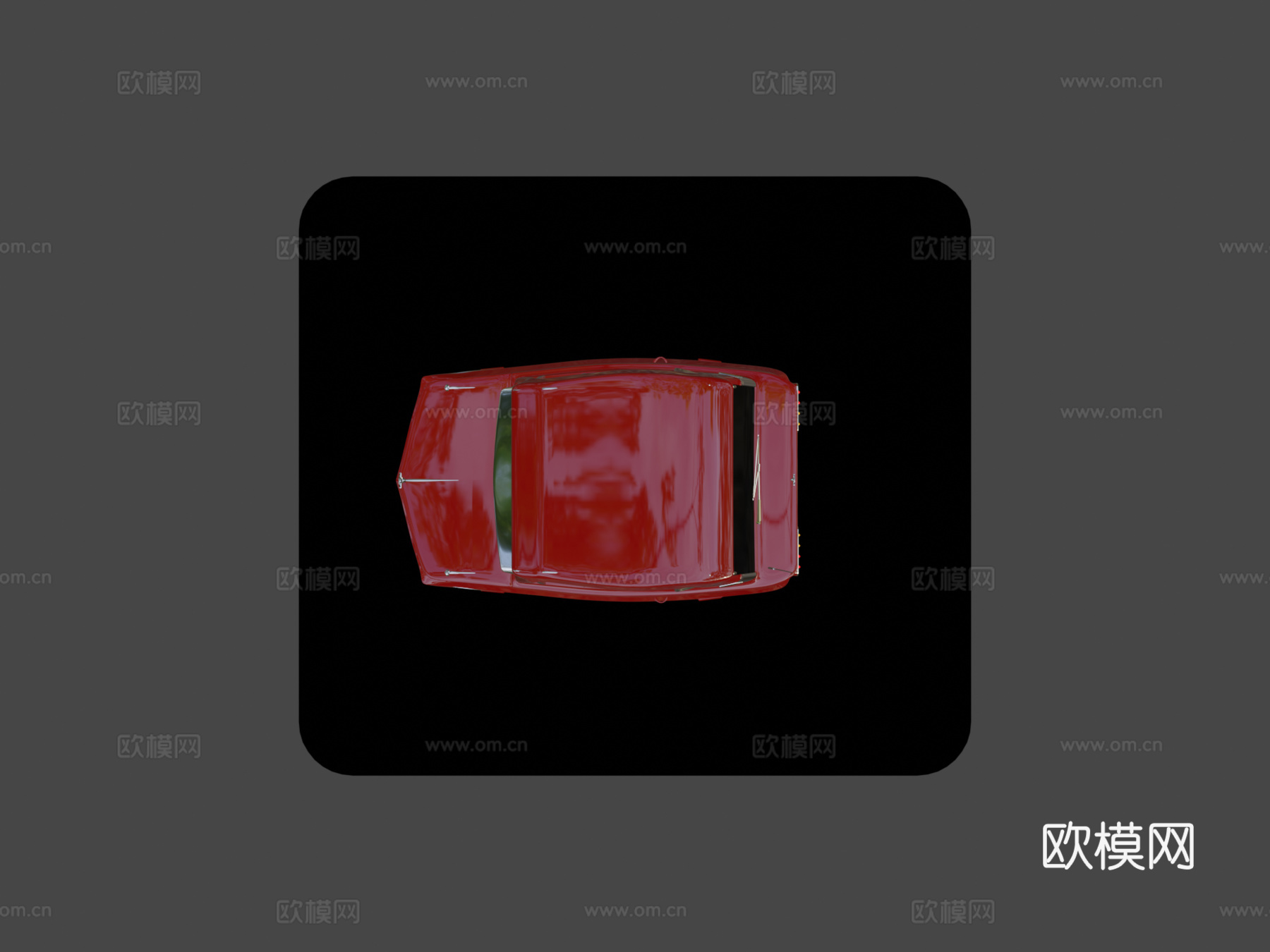 复古旅行车 卡通汽车3d模型下载（渲染图7）