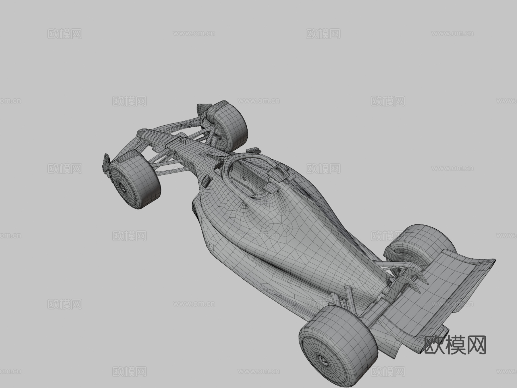 F1梅赛德斯W13概念车3d模型下载（渲染图4）