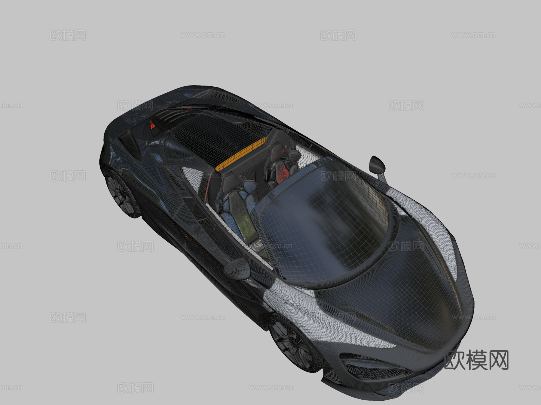 迈凯伦 720s 蜘蛛3d模型下载（渲染图2）