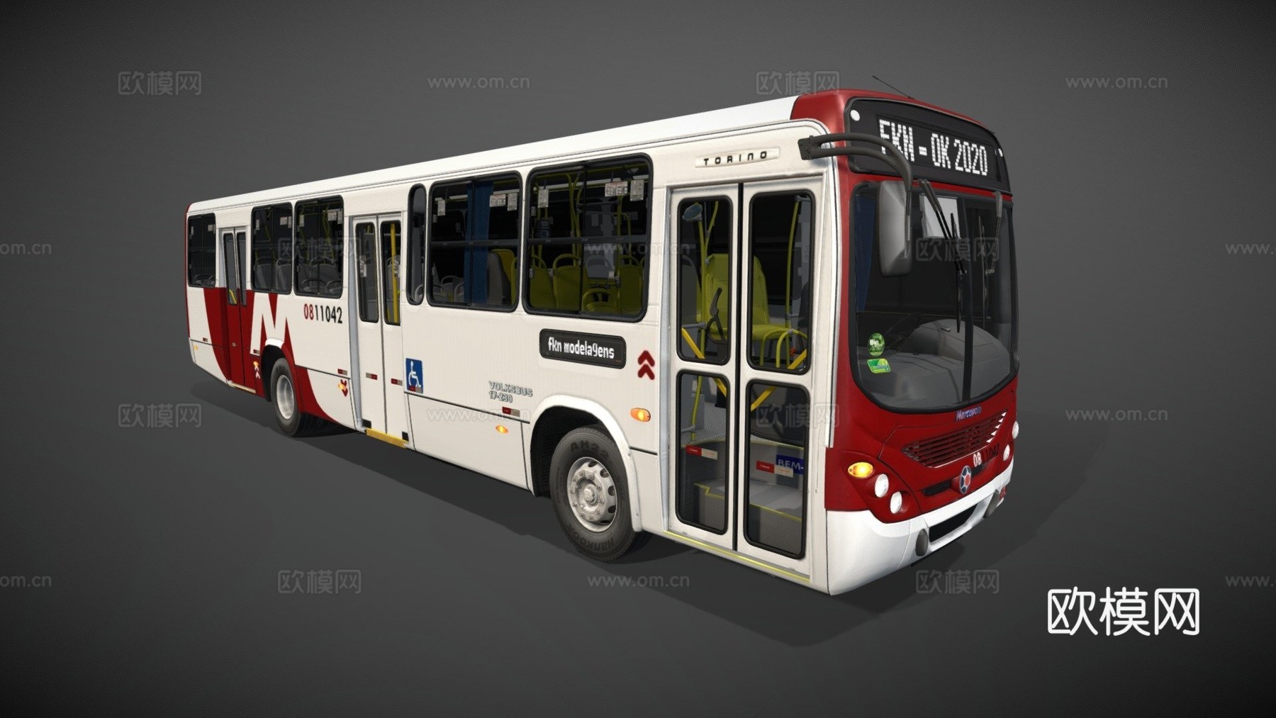 马可波罗都灵VW172303d模型下载（渲染图1）