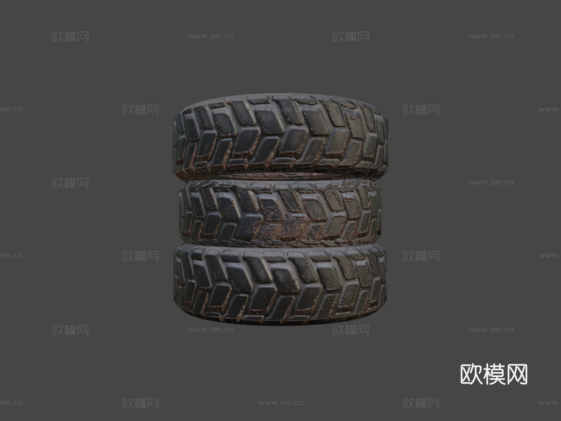 旧轮胎泥土3d模型下载（渲染图6）