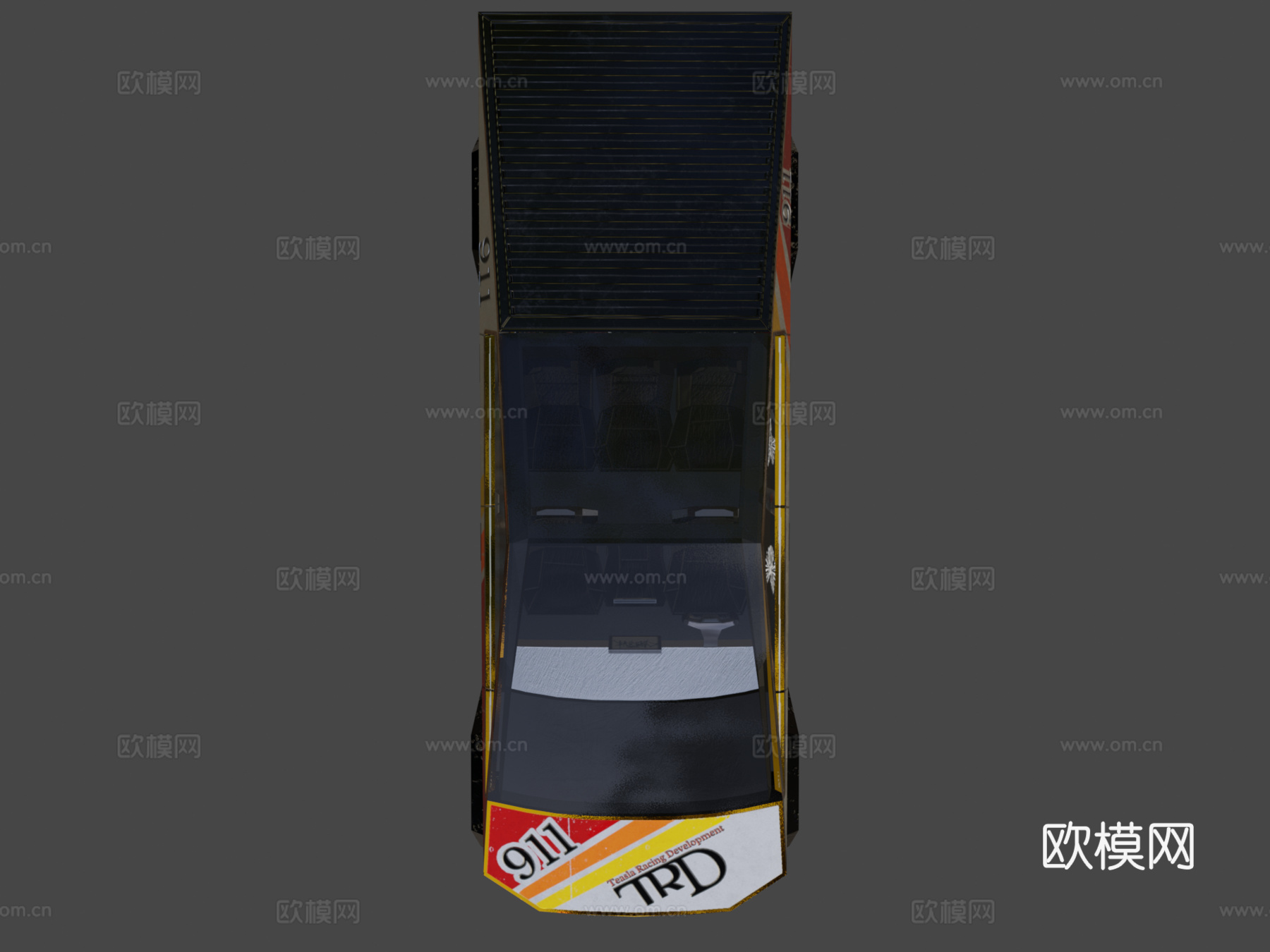 特斯拉Cybertruck赛车3d模型下载（渲染图7）