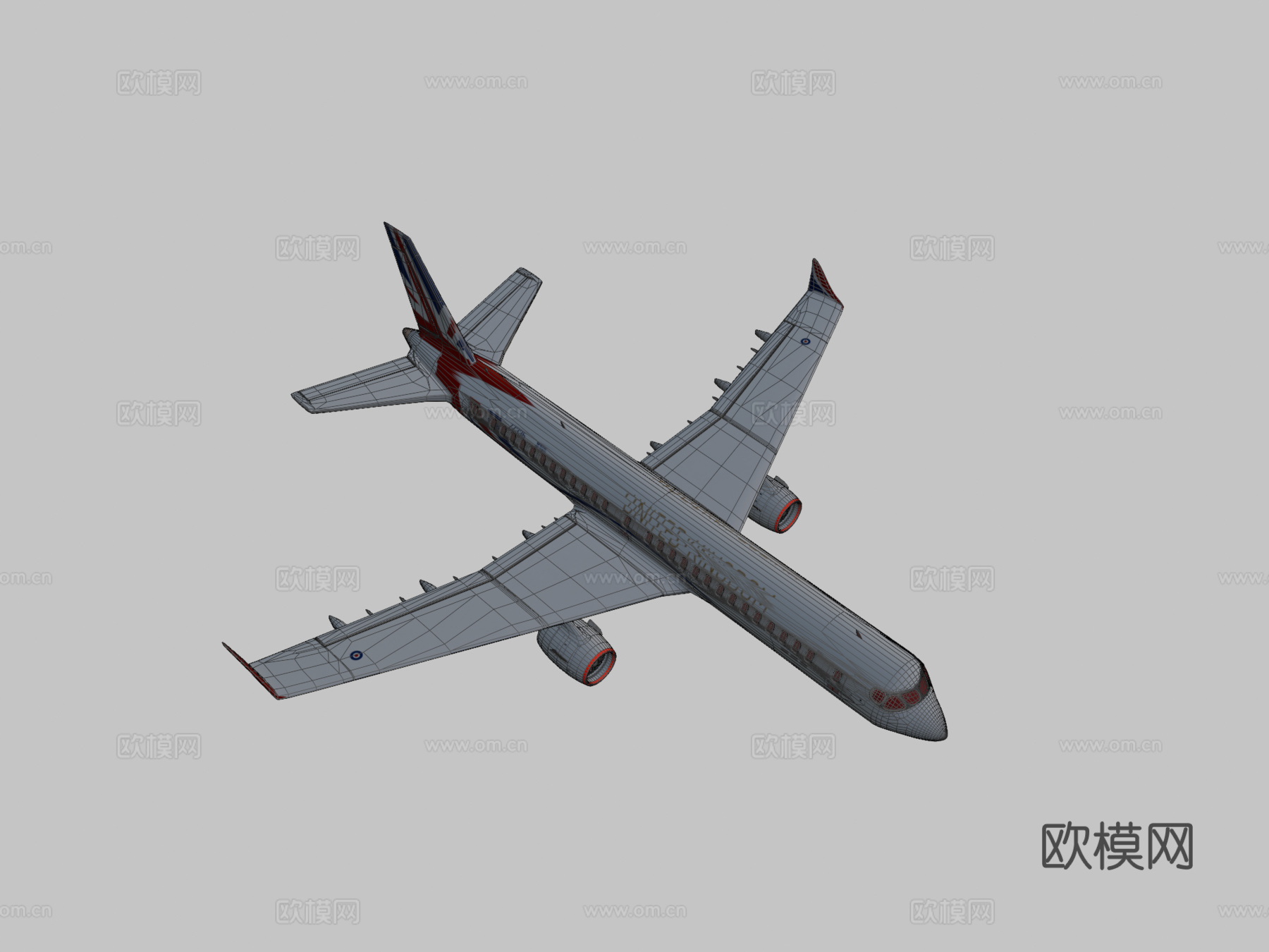 皇家空军 航行者 飞机3d模型下载（渲染图2）