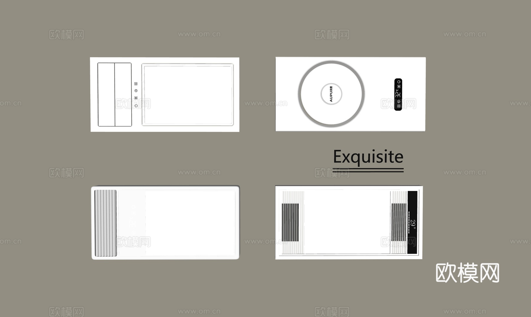 浴霸 现代浴霸 浴霸 风暖机su模型