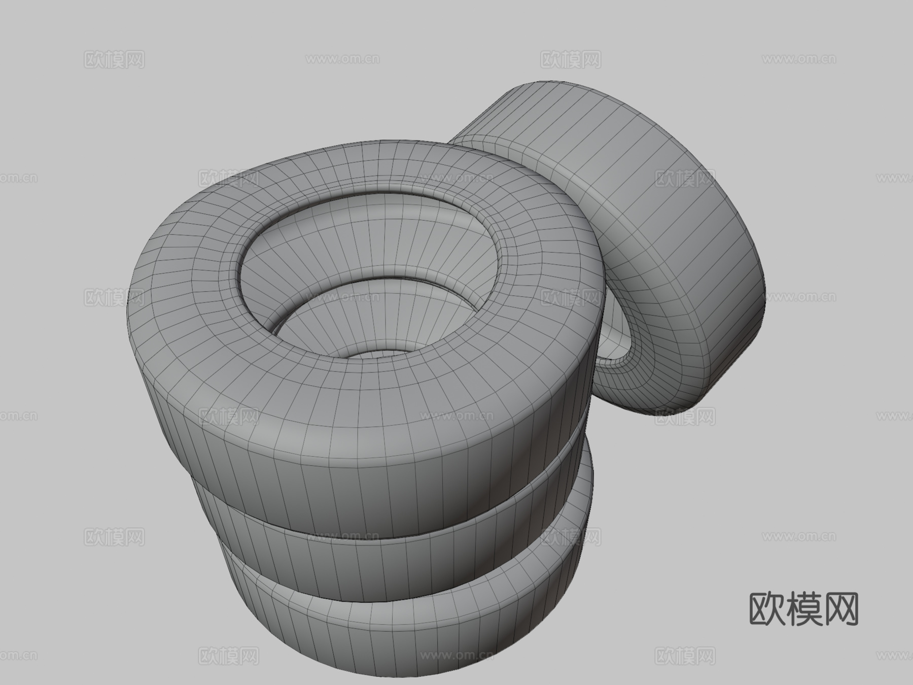肮脏的旧轮胎3d模型下载（渲染图3）