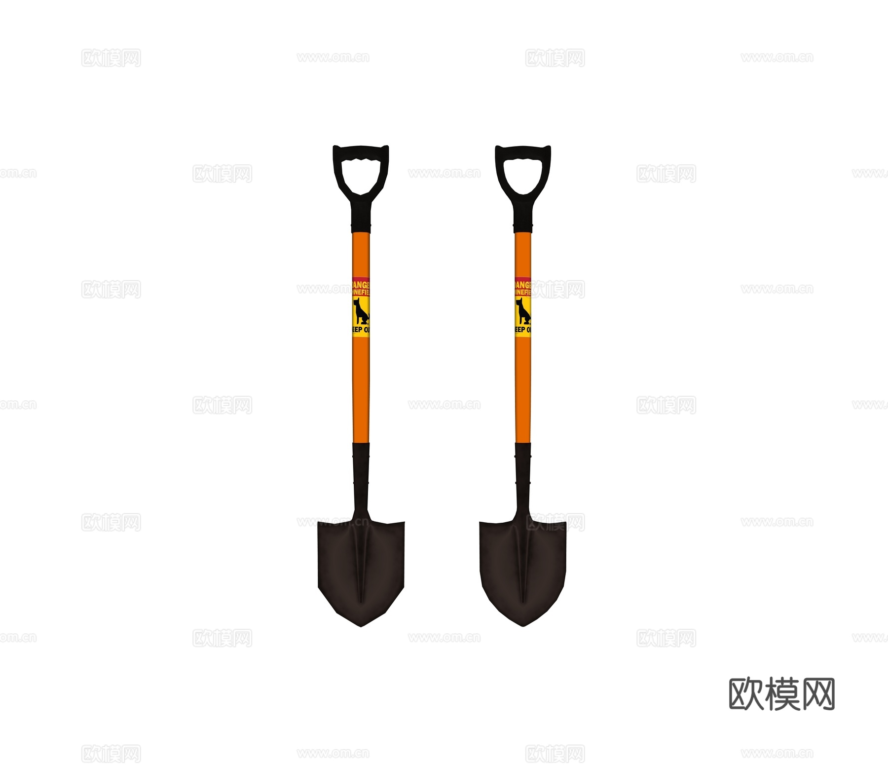 五金工具铁铲su模型