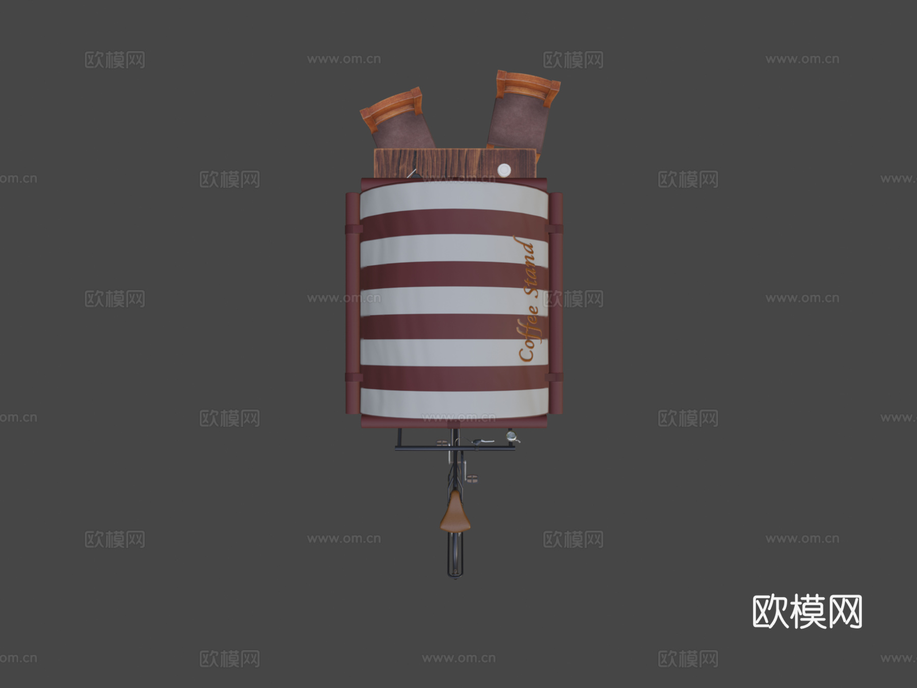 咖啡车3d模型下载（渲染图5）