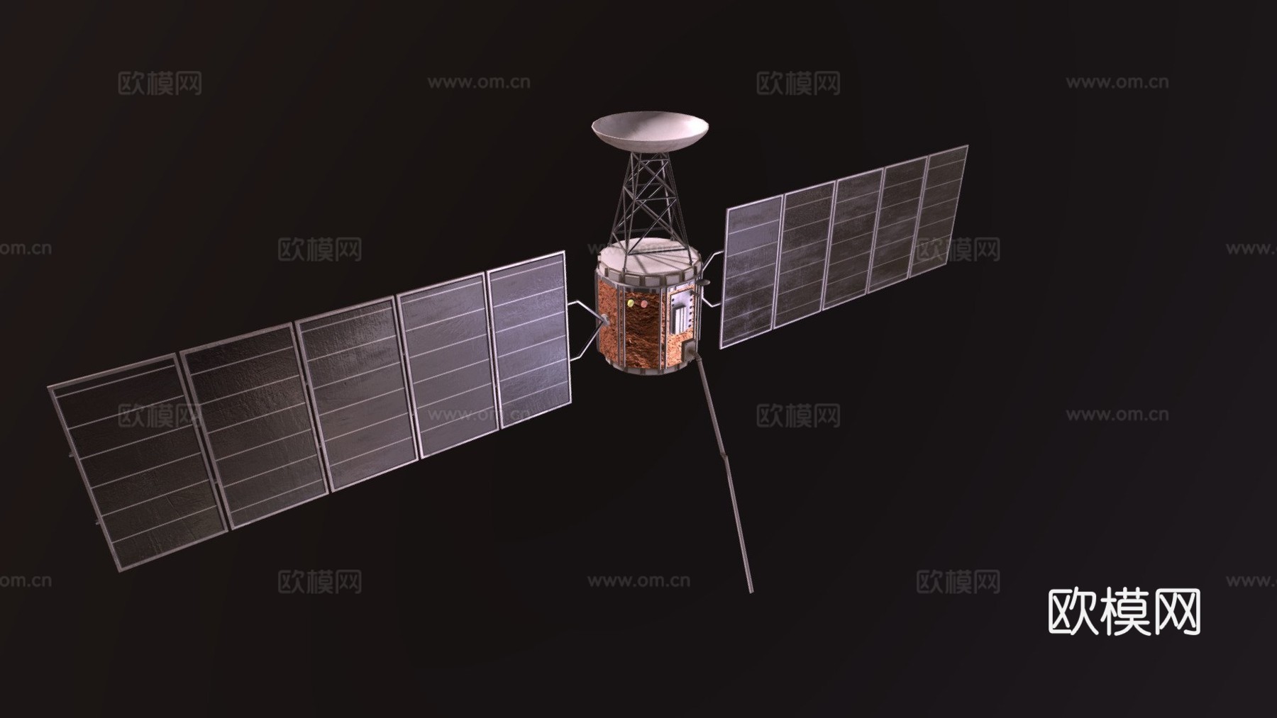 卫星3d模型下载（渲染图1）