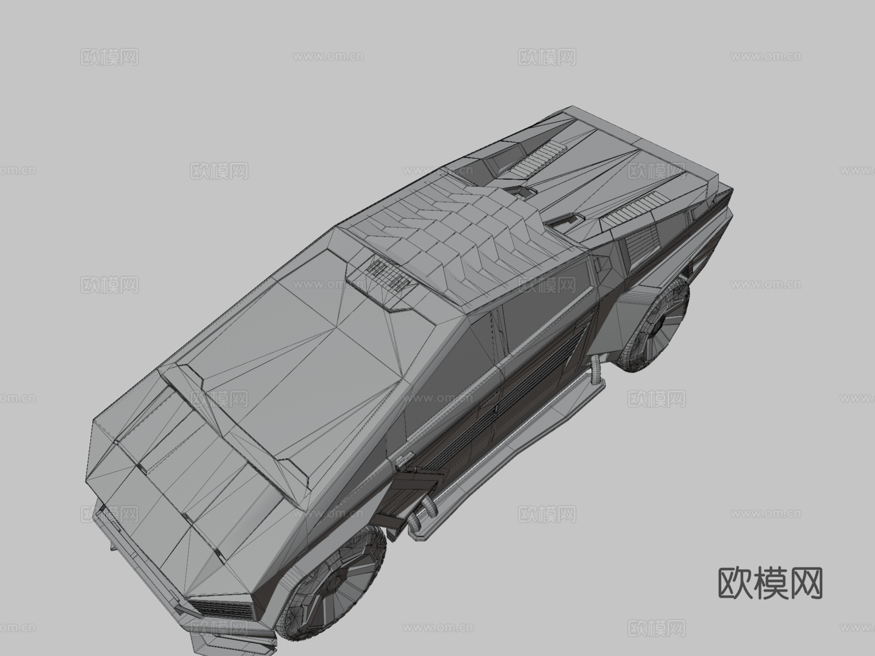 赛博朋克2077-Quadra赛博卡车3d模型下载（渲染图3）
