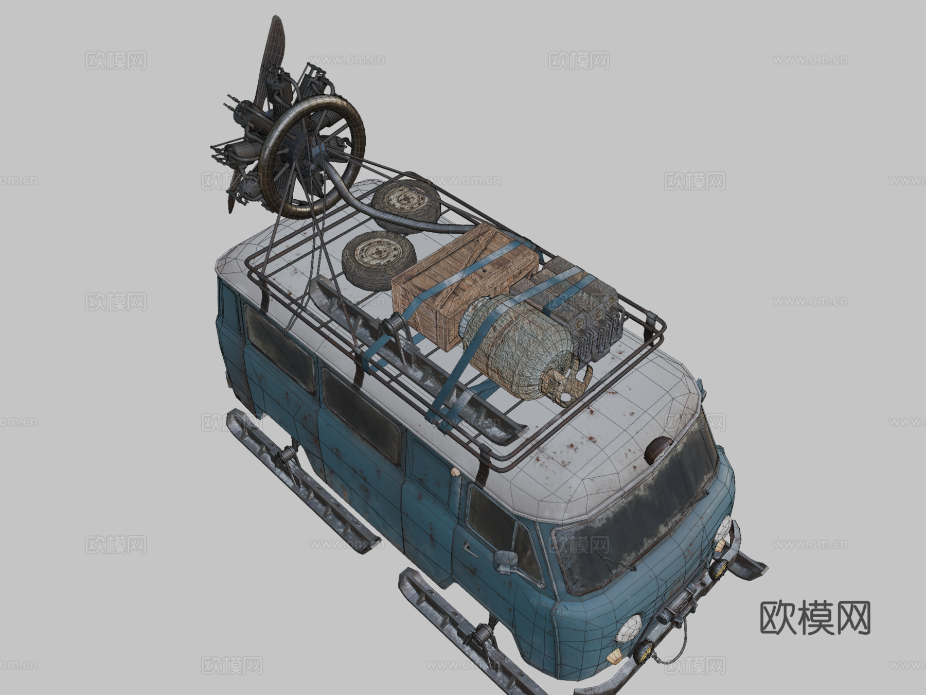 布昌卡雪地滑翔机3d模型下载（渲染图2）