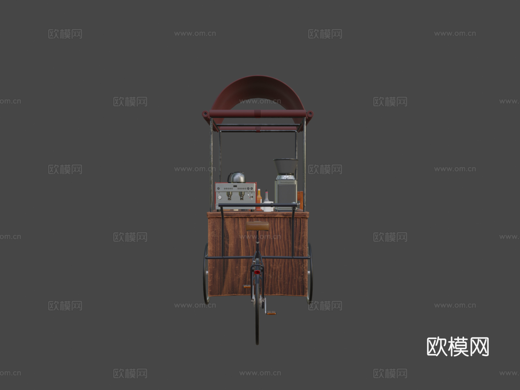咖啡车3d模型下载（渲染图6）