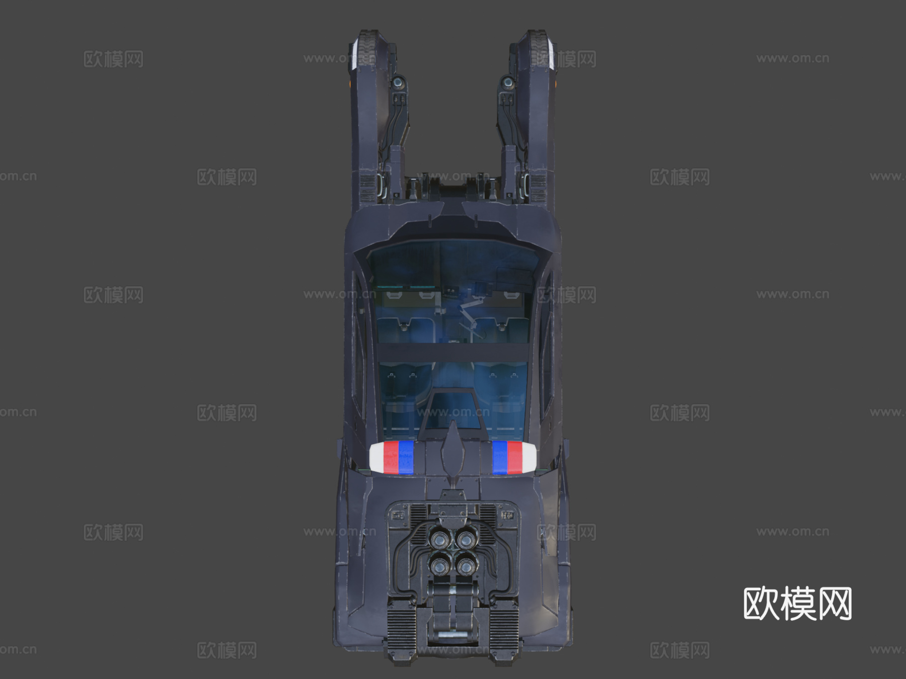 银翼杀手警察飞旋车3d模型下载（渲染图7）