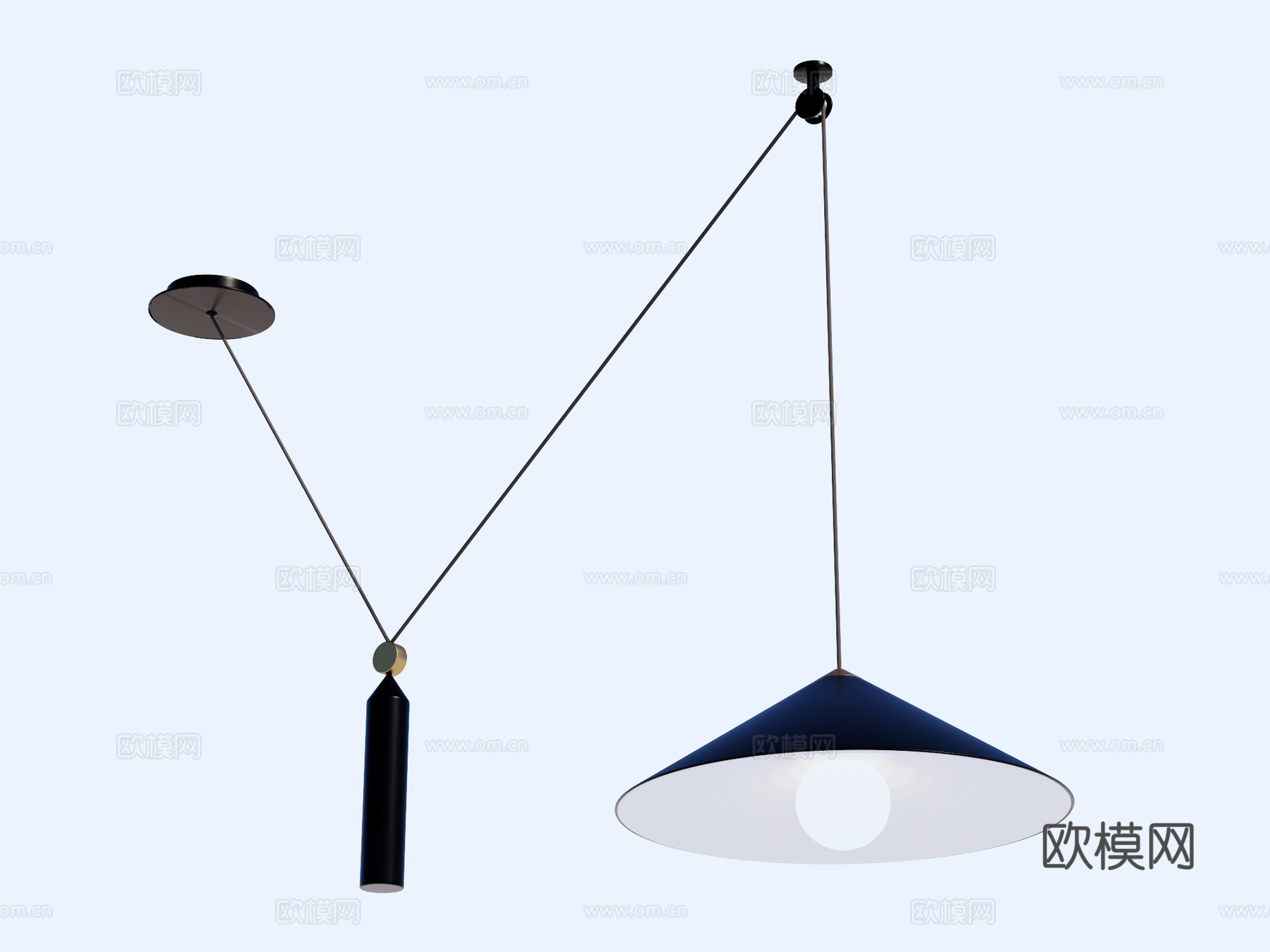 吊灯 床头吊灯 装饰吊灯 金属吊灯su模型